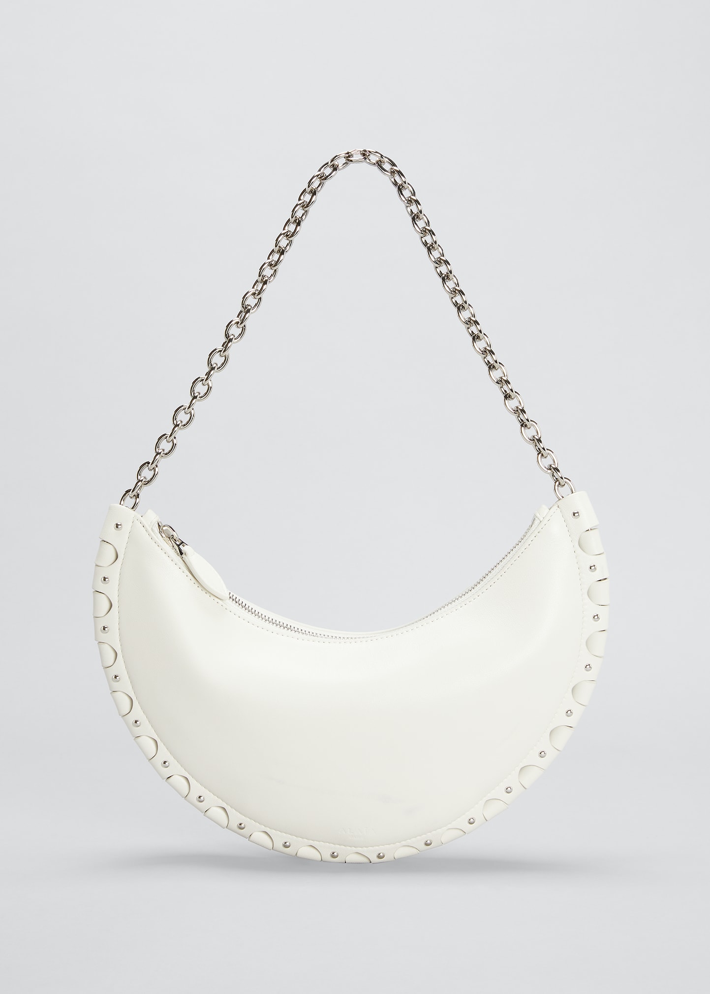 ALAIA Le Demi Lune Studded Napa Shoulder Bag - Bergdorf Goodman