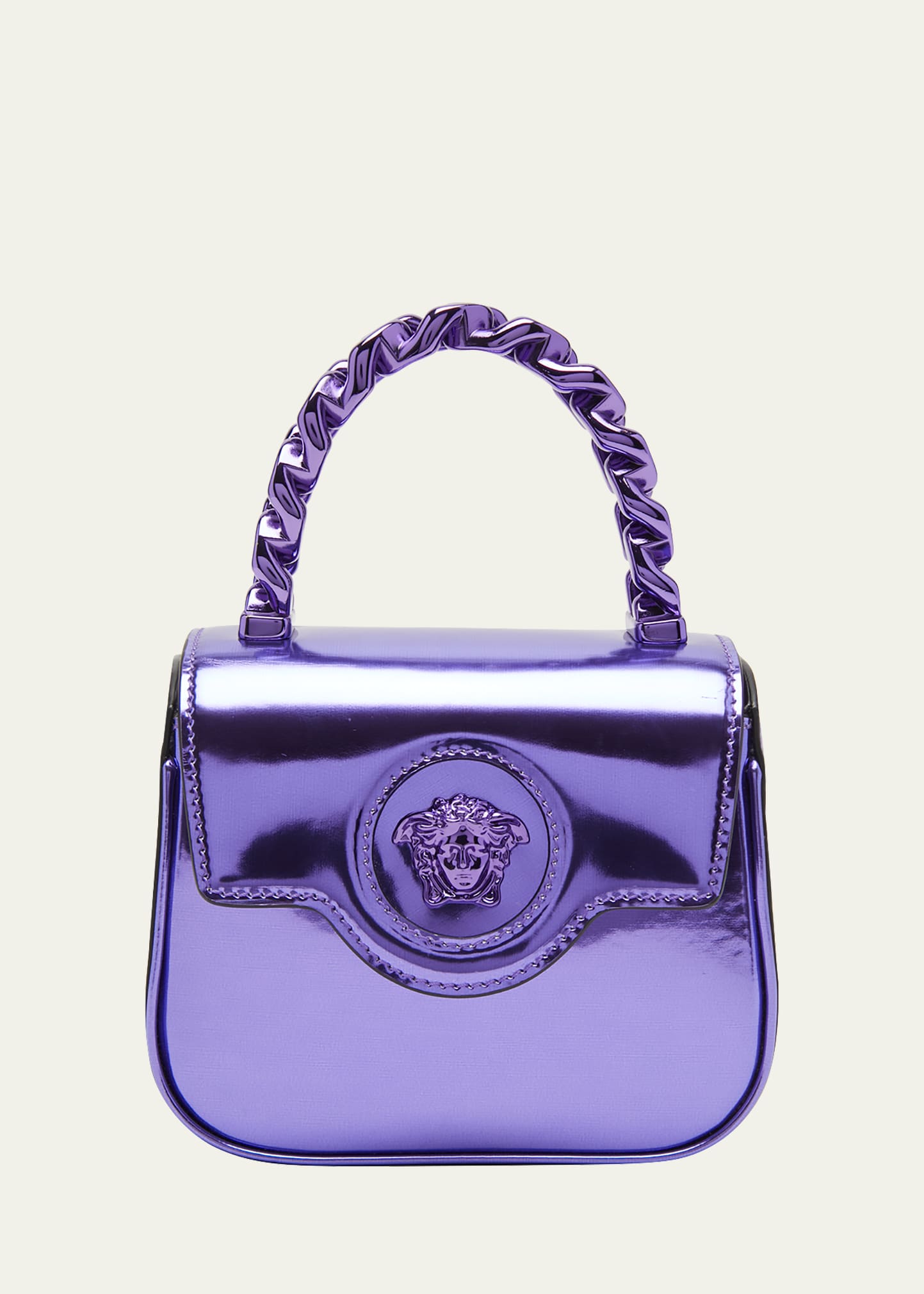 VERSACE MEDUSA METALLIC CHAIN CROSSBODY BAG