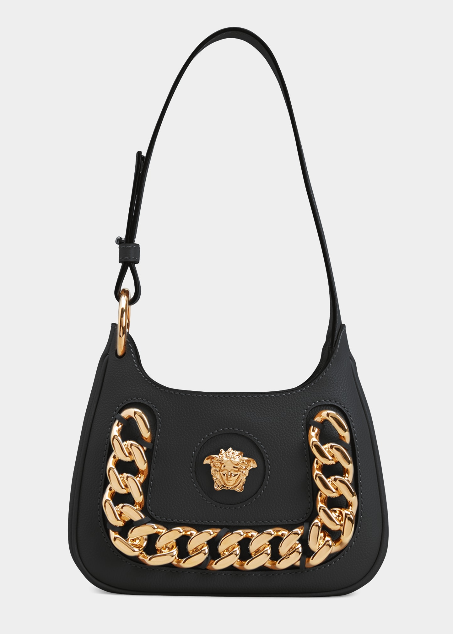 Versace Medusa Chain Mini Hobo Shoulder Bag