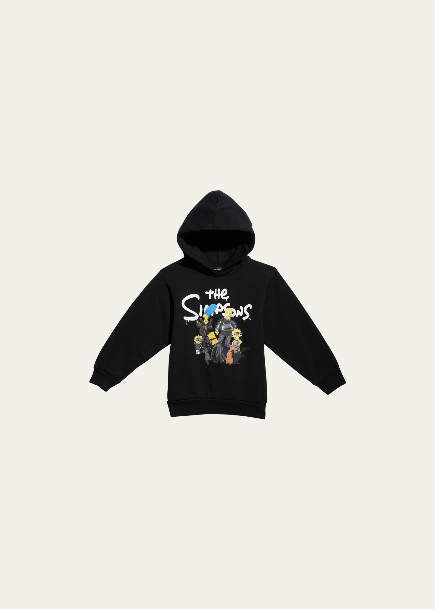 Balenciaga Kid's X The Simpsons Graphic Hoodie In Black