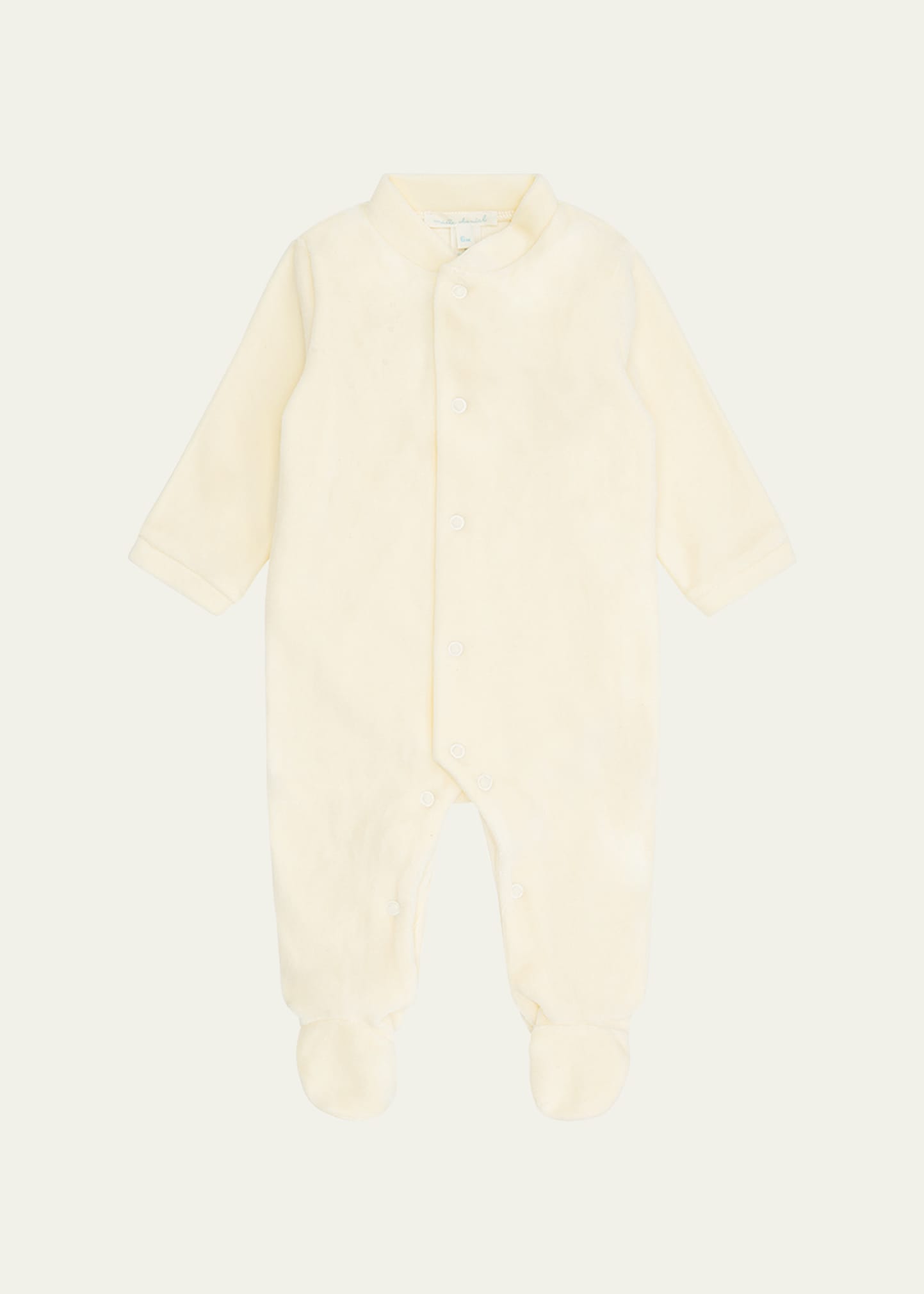 Marie Chantal Girl's Velour Golden Angel Wing Footie Pajamas, Size Newborn-18M