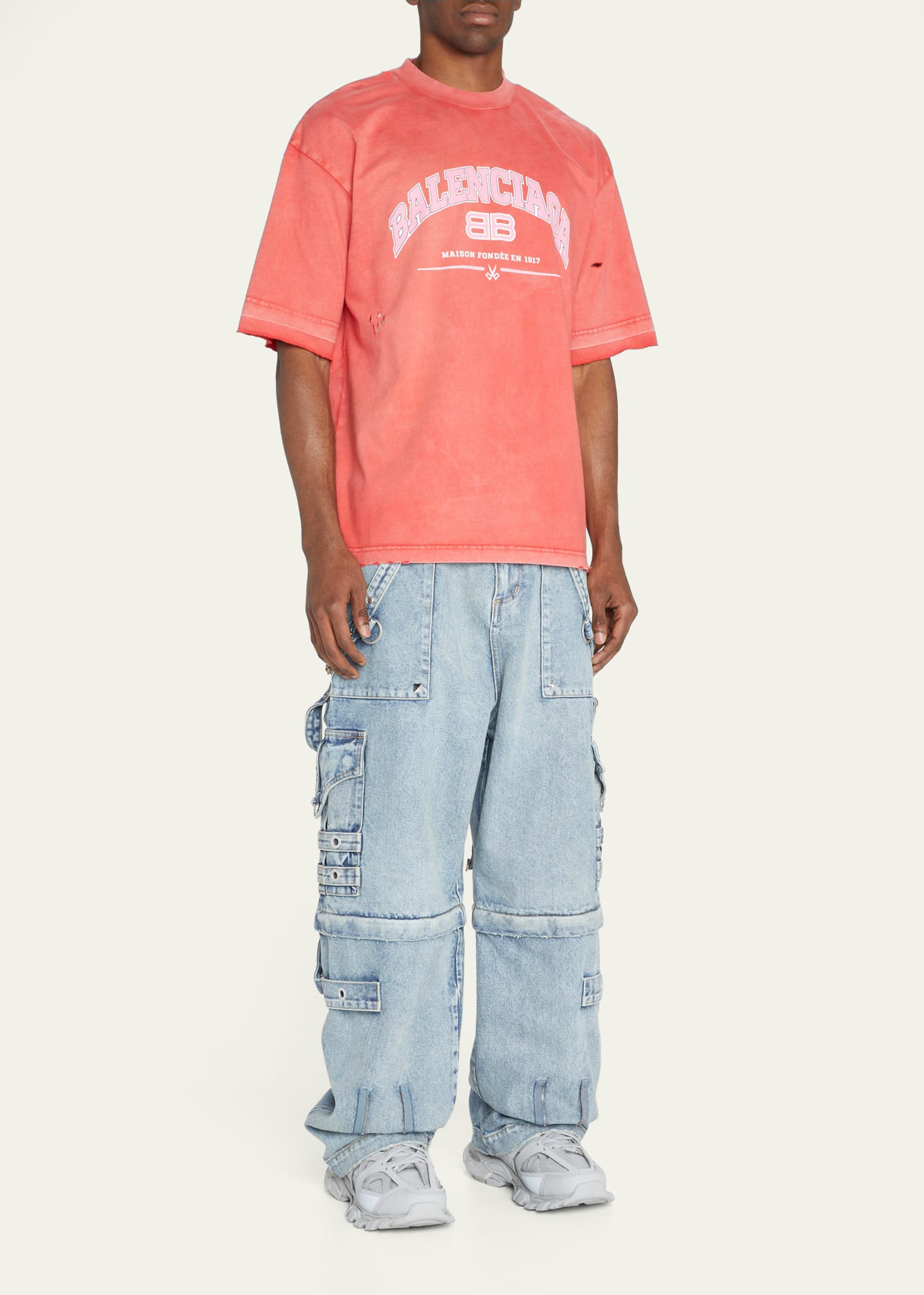 Balenciaga Men's Raver Baggy Denim Pants | Smart Closet