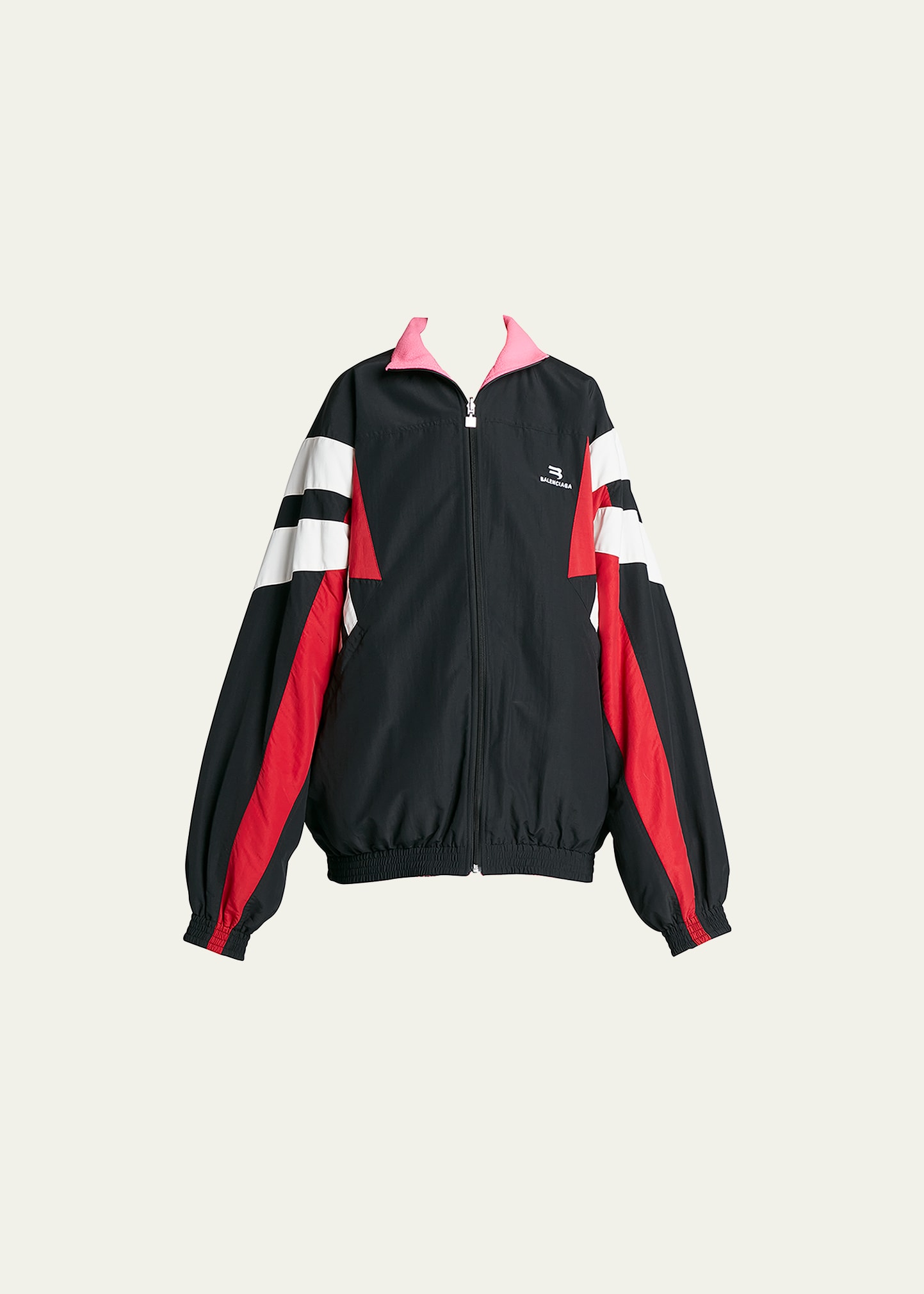 Balenciaga colorblocked cotton hot sale oversized track jacket