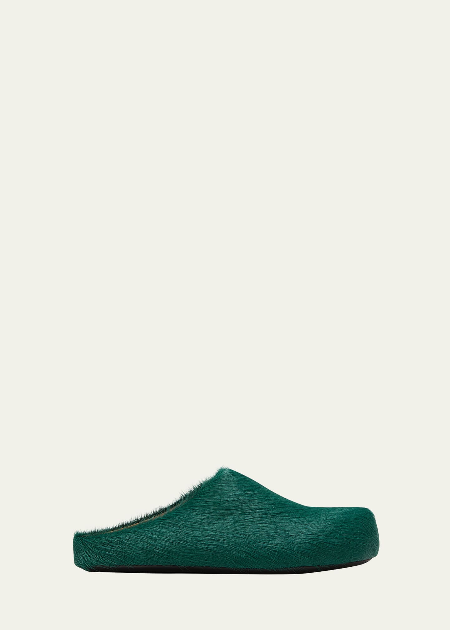 Marni Fussbett Shaggy Sabot Mules In North Sea