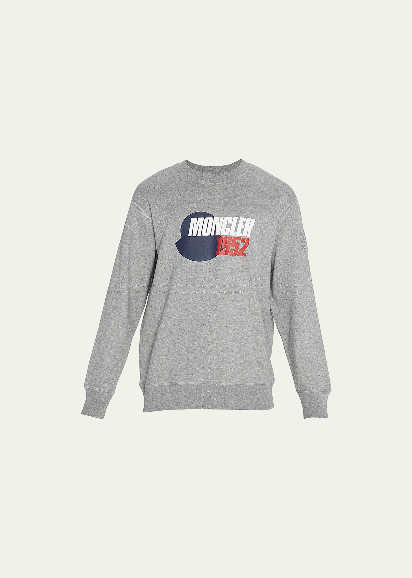 Moncler Genius Men's 52 Logo Sweatshirt In Light Grey