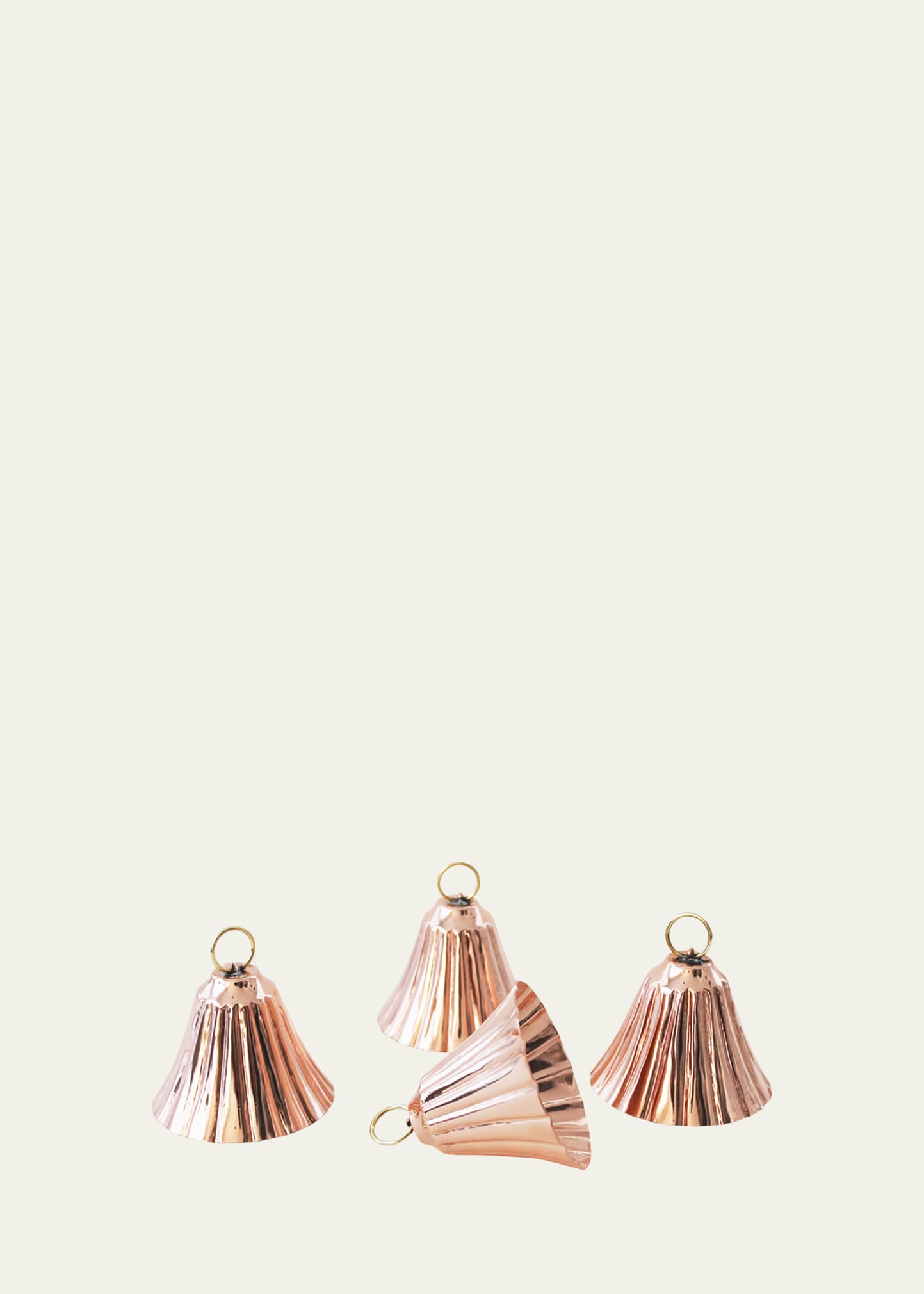 Coppermill Kitchen Bell Ornaments, Set Of 4 In Pink