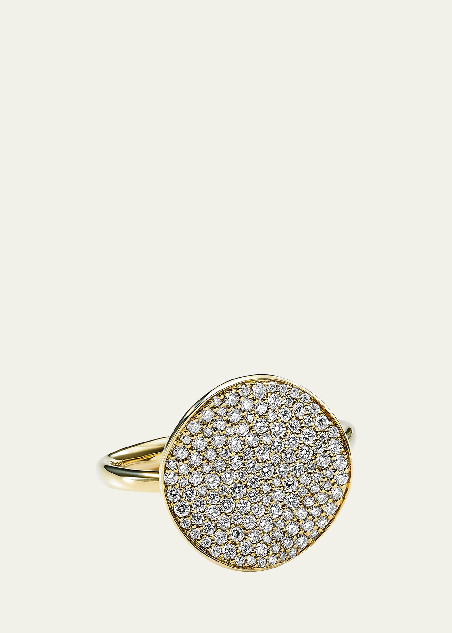 Ippolita 18kt Yellow Gold Stardust Medium Flower Diamond Disc Ring In Diamond