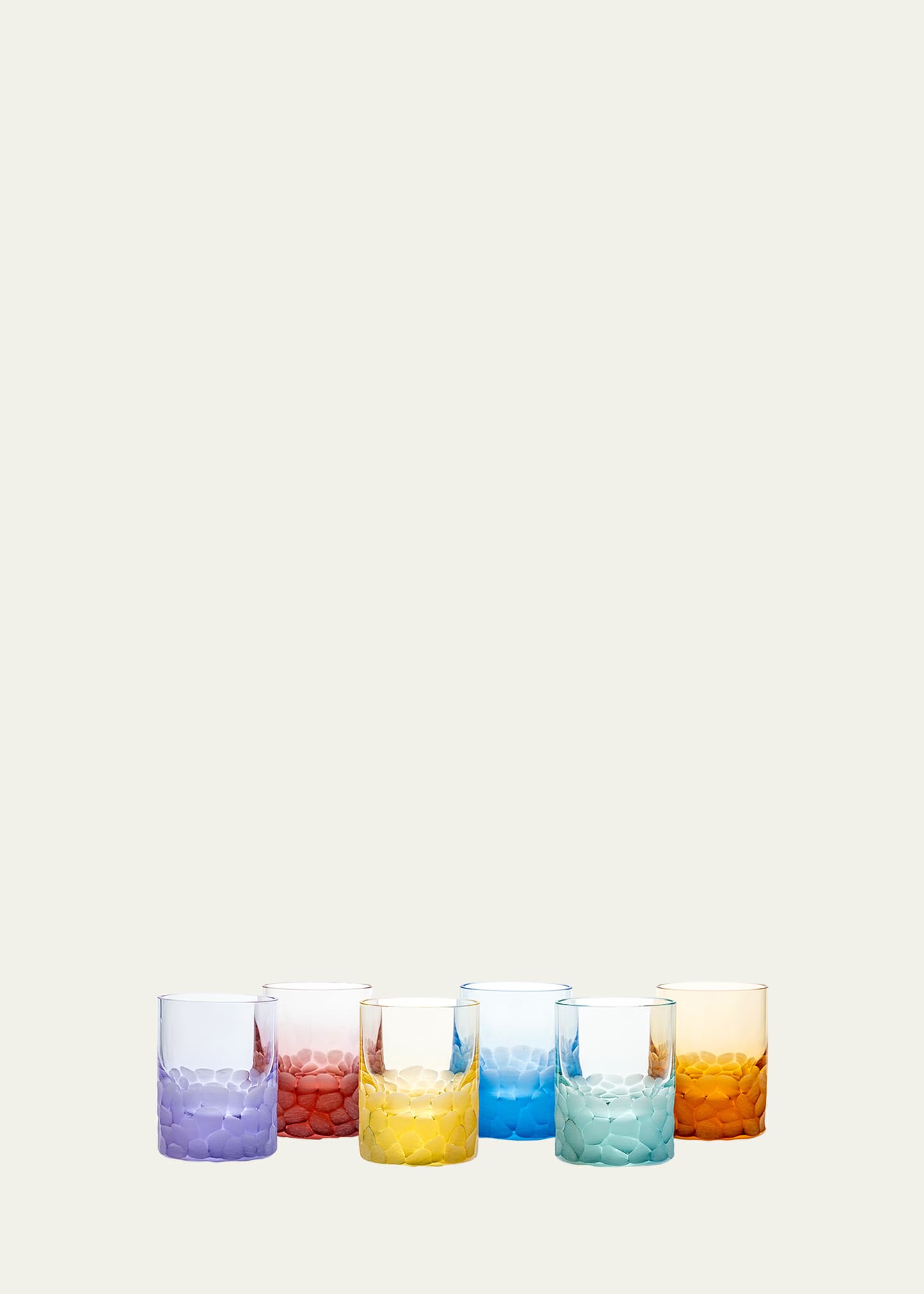 Moser 2 Oz. Pebbles Shot Glass, Set Of 6 In Rainbow
