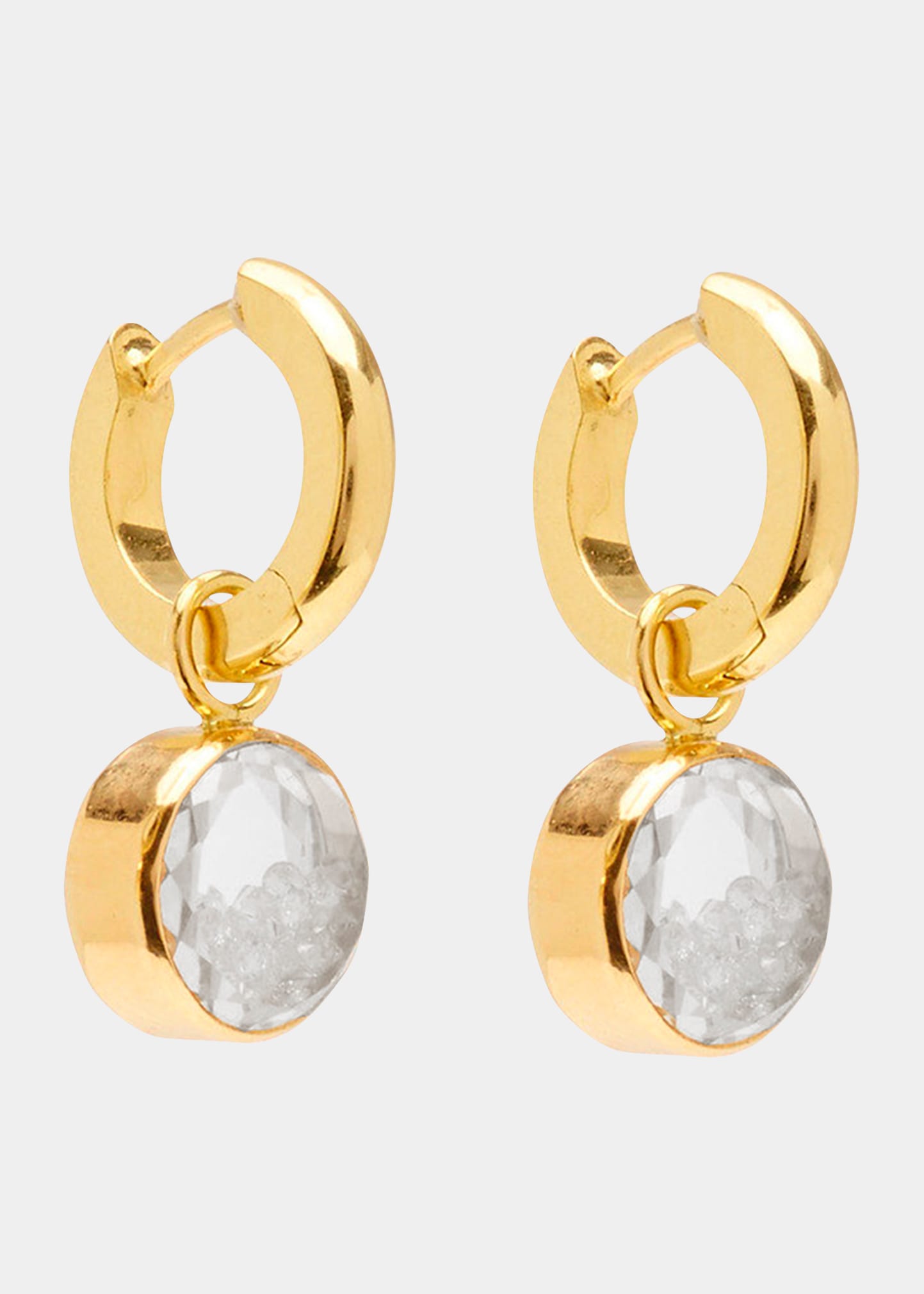 Diamond Shaker Huggie Earrings in 18k Gold