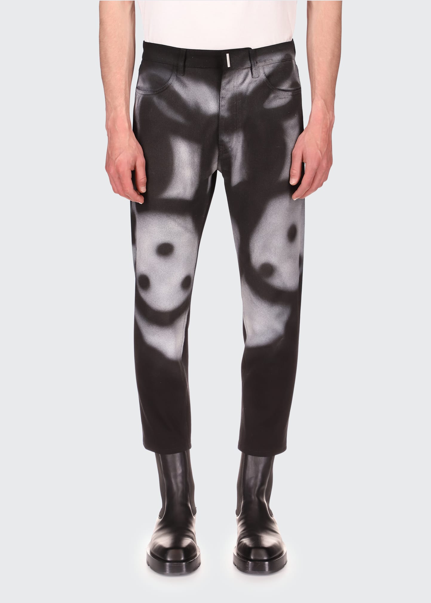 x Chito Men's Bart Spray Paint Cropped Pants