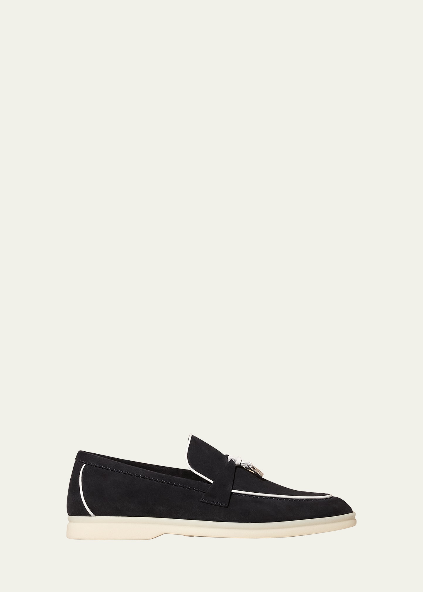 Loro Piana Summer Suede Charms Loafers