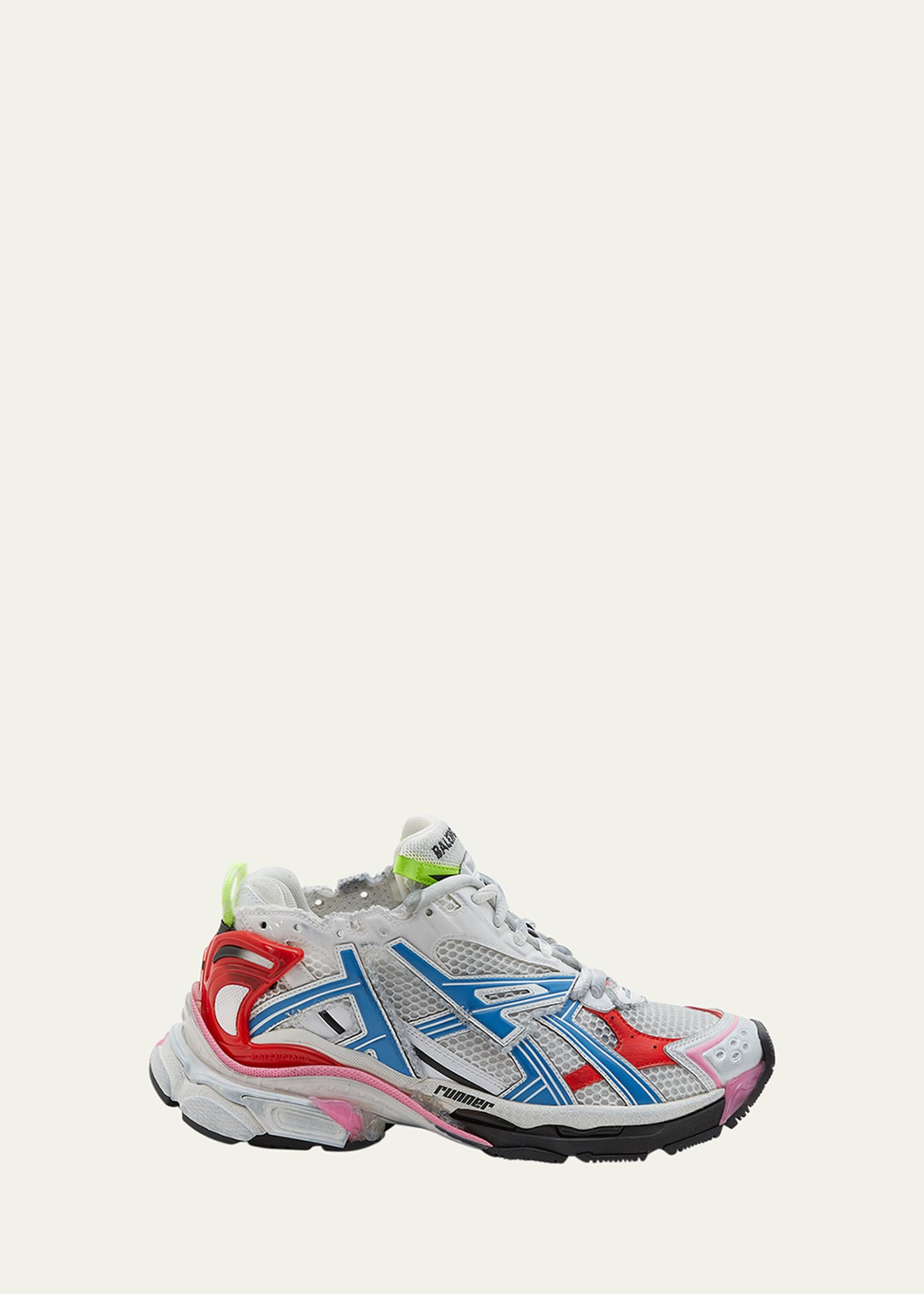Balenciaga Runner Multicolor Sneakers In White Rainbow