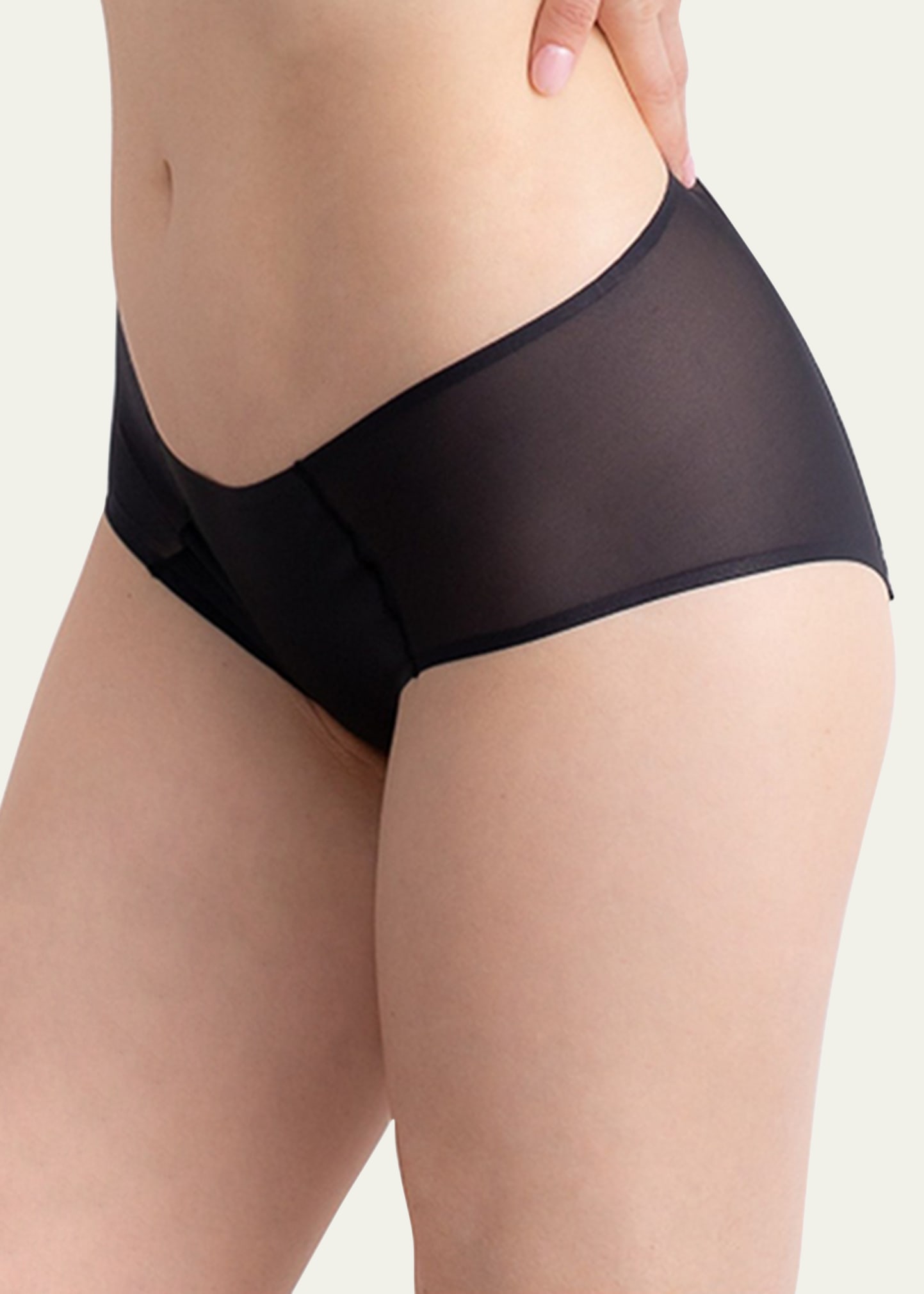 Uwila Warrior Happy Seams Mesh-inset Briefs In Tap Shoe Black