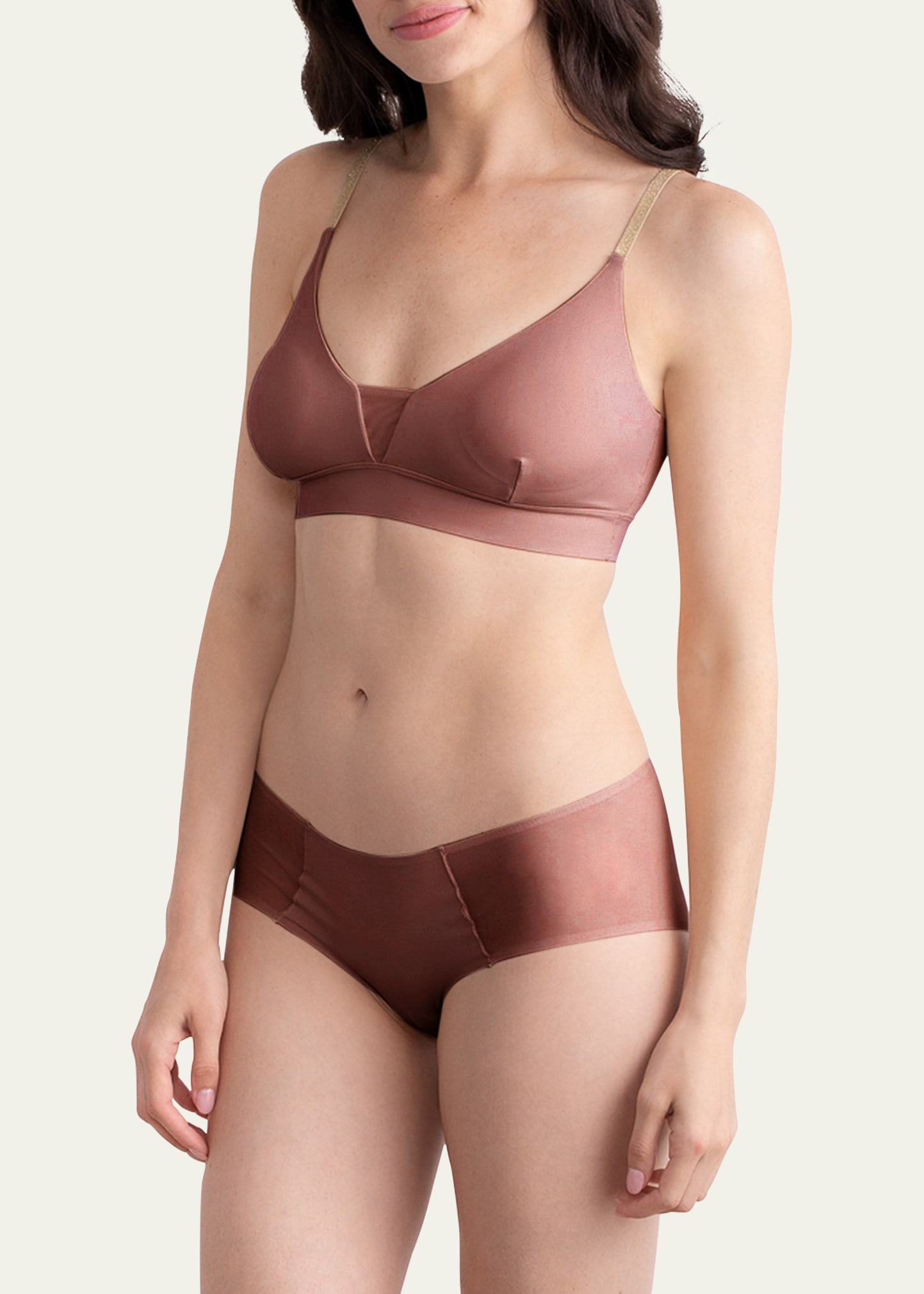 Uwila Warrior Happy Seams Mesh-inset Briefs In Toffee