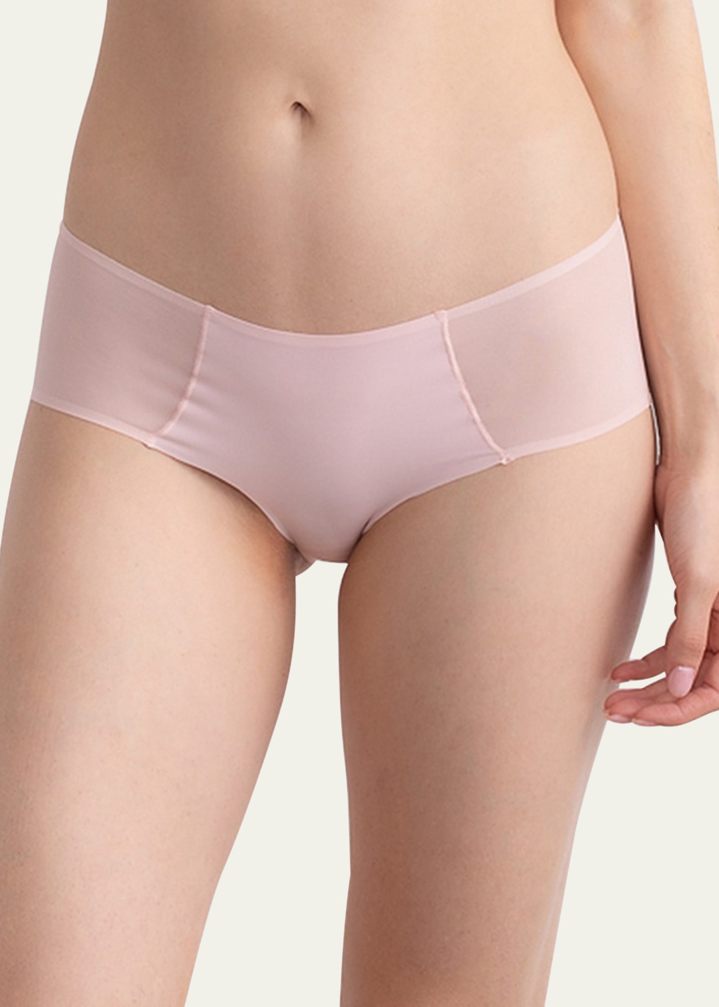 Uwila Warrior Happy Seams Lace Trim Seamless Briefs In Rose Quartz