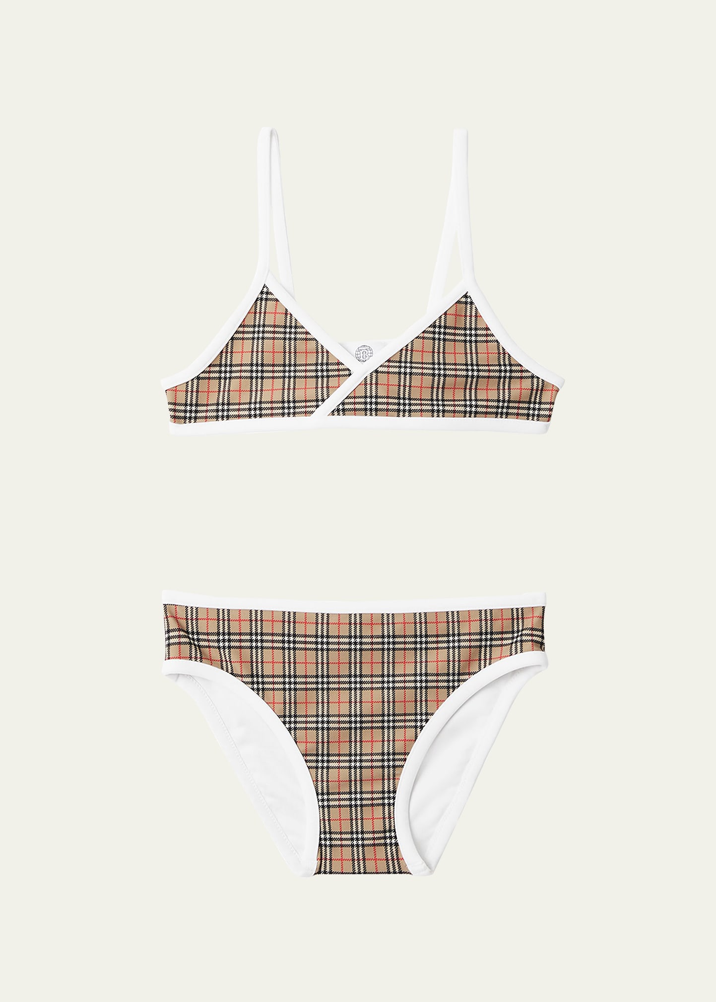 Girl's Crosby Micro Vintage Check Bikini Set, Size 4-14