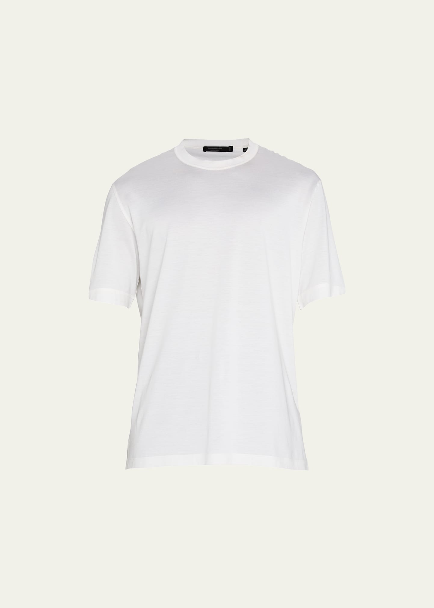 ZEGNA MEN'S LEGGERISSIMO SILK-COTTON STRETCH T-SHIRT