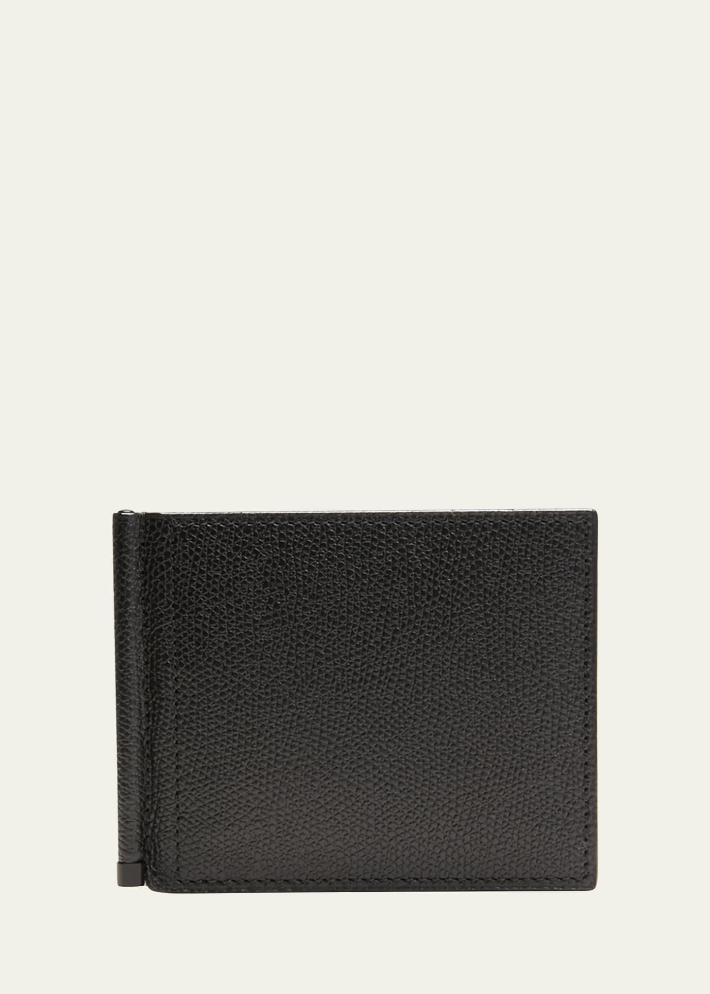 Valextra Men's Grip 6-card Holder In Nero