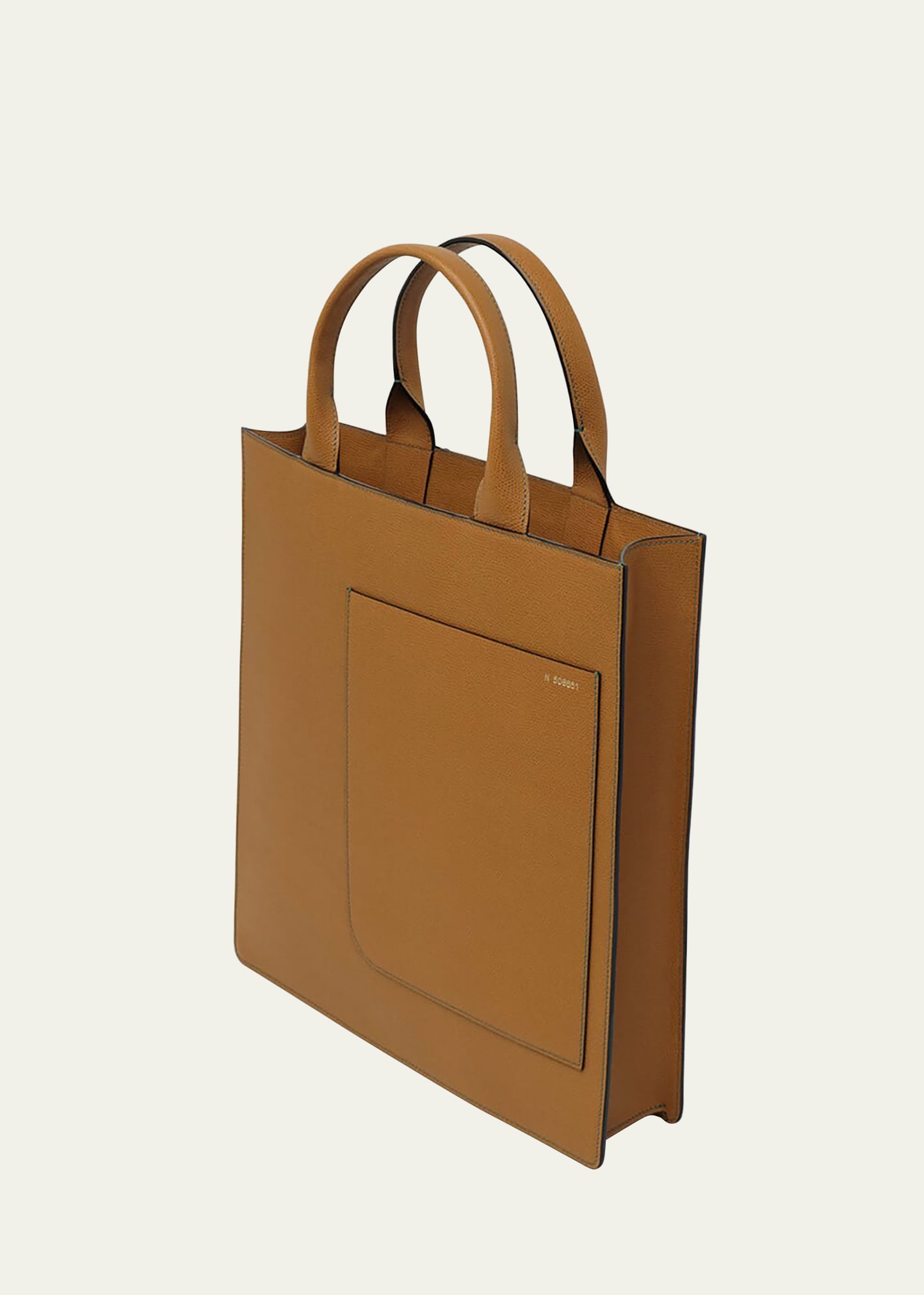 Shop Valextra Men's Boxy Medium Shopper In Havana Mh