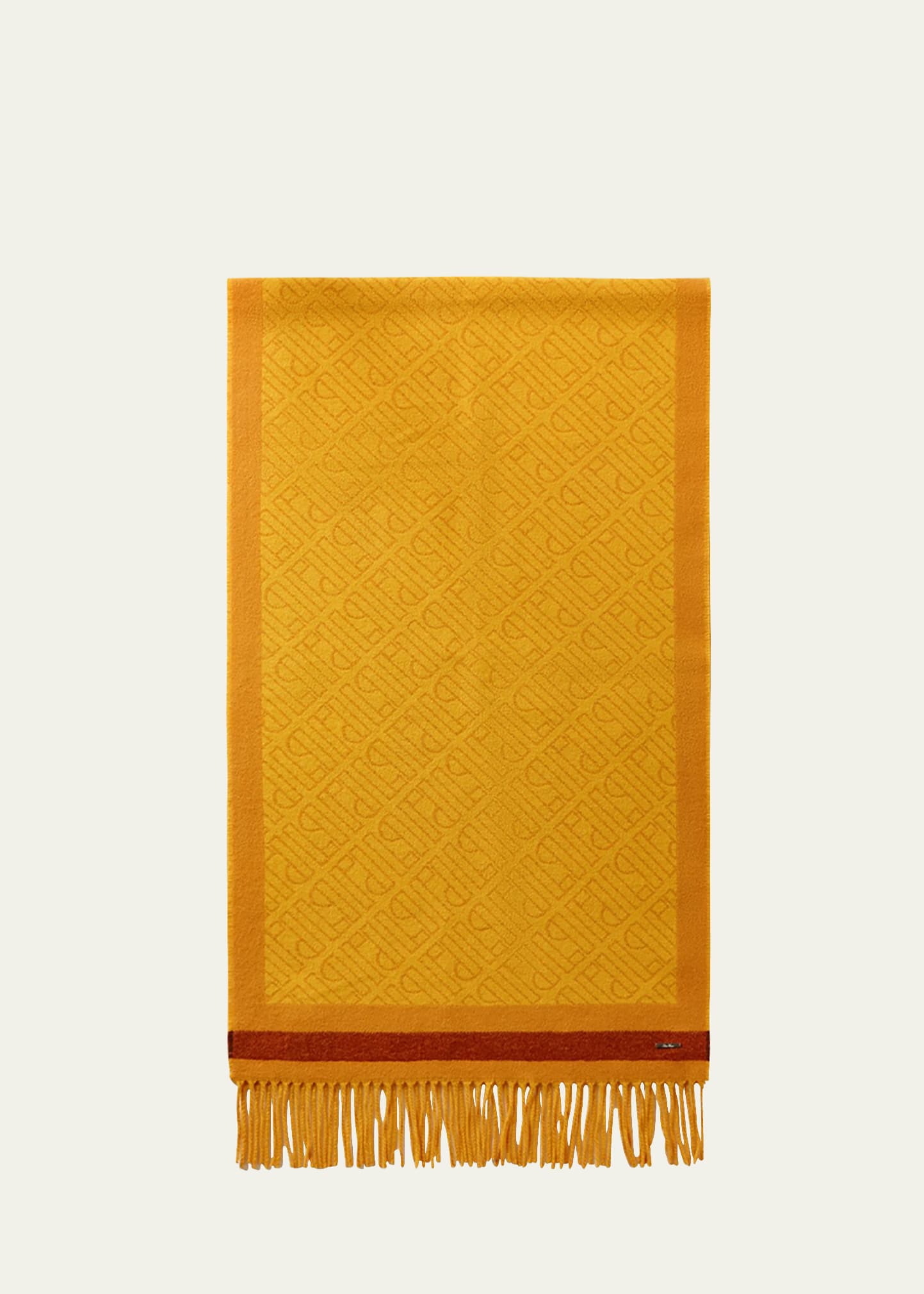 LORO PIANA LP LOGO OUTLINE CASHMERE SCARF