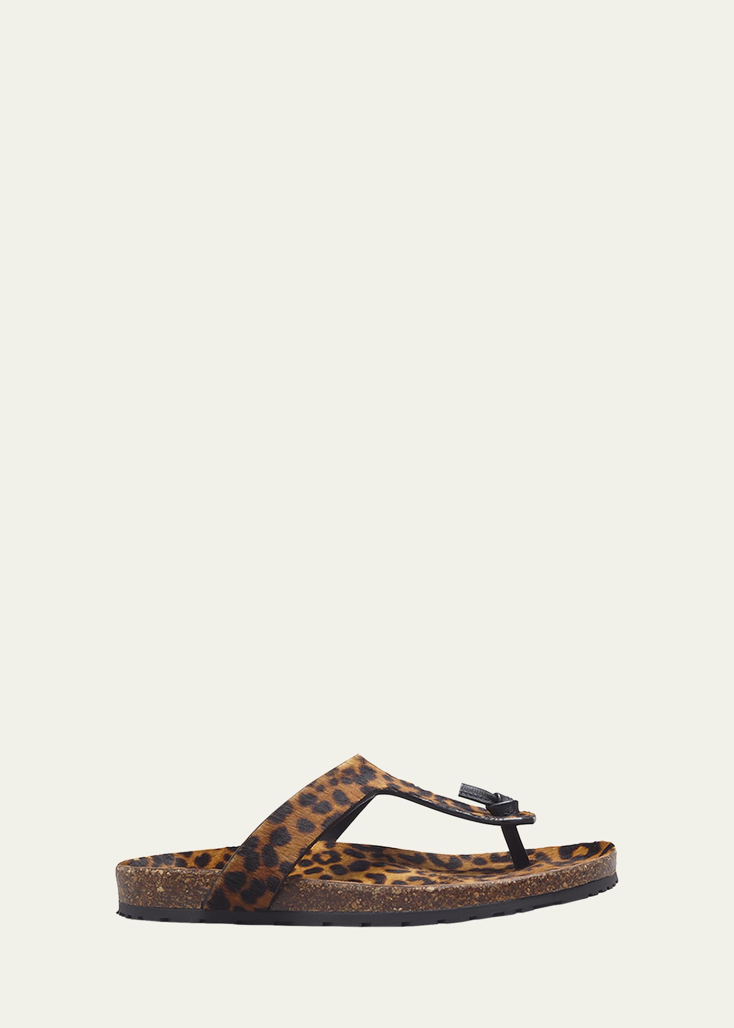 leopard print thong sandals