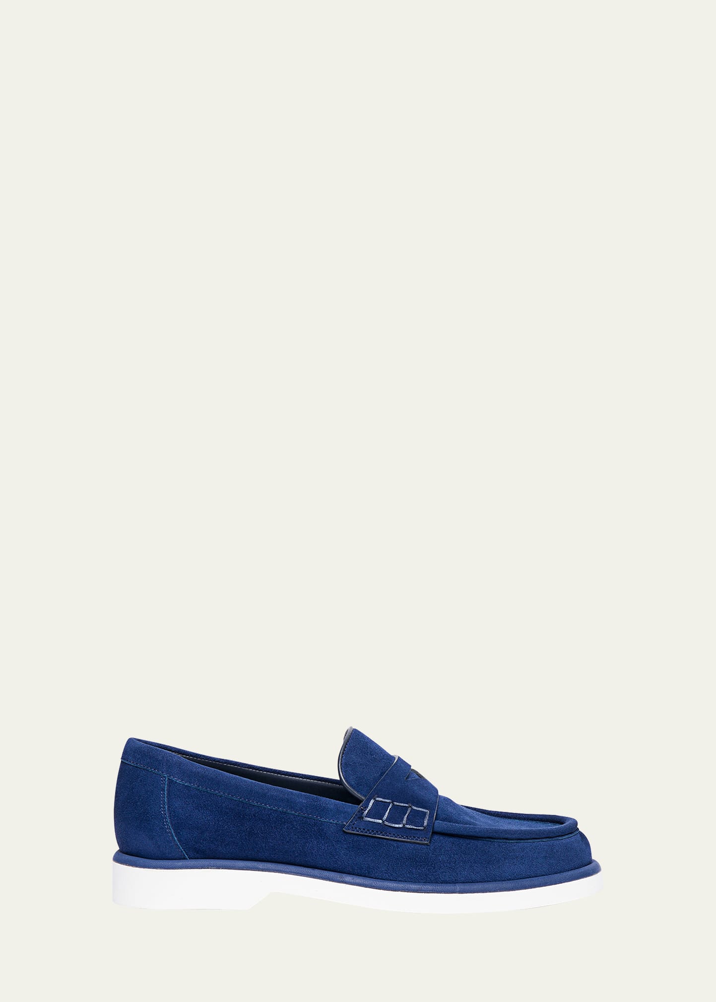 Santoni Funnel Loafers In Blue