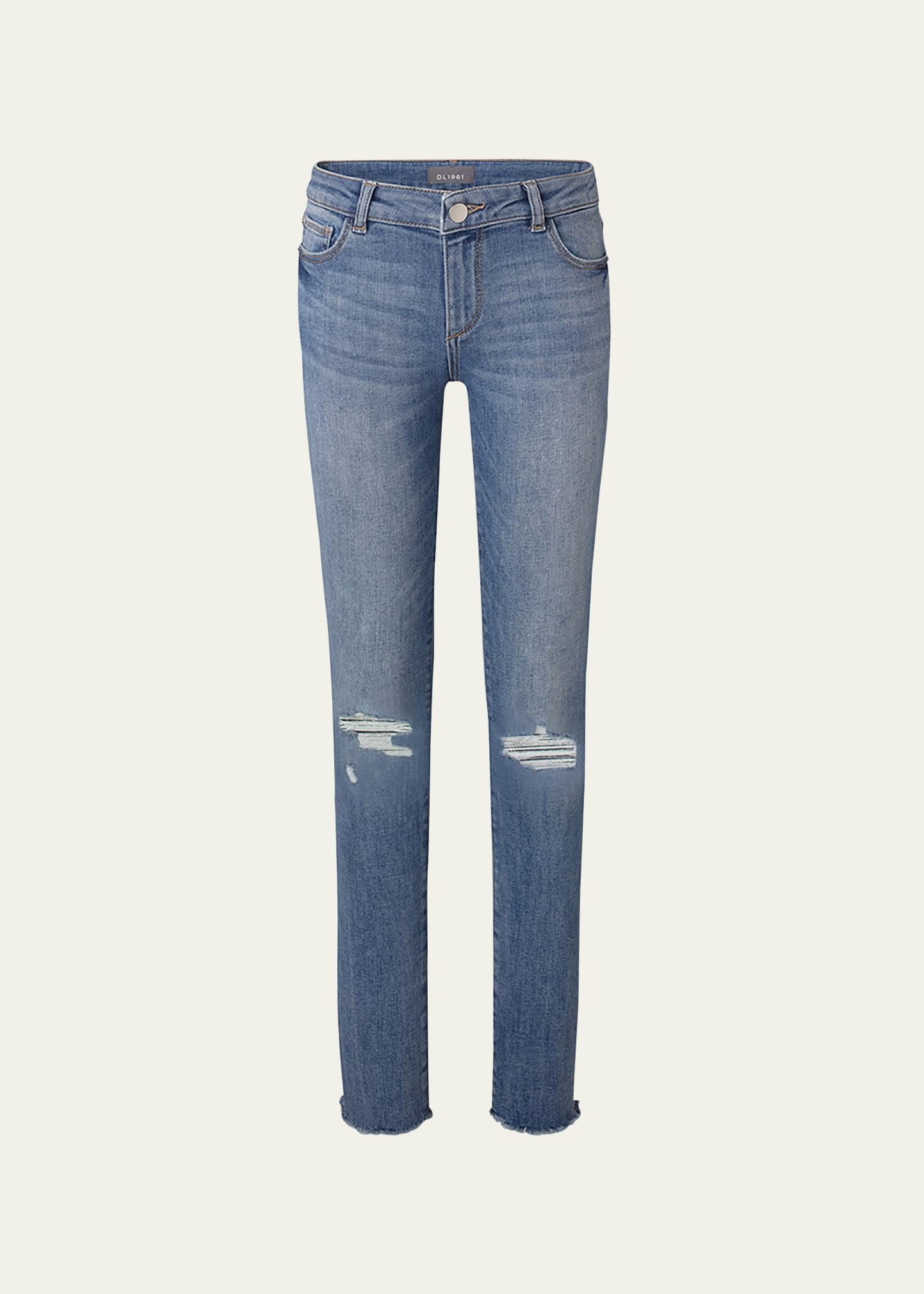 DL Premium Denim Girl's Chloe Skinny Distressed Denim Jeans, Size 7-16