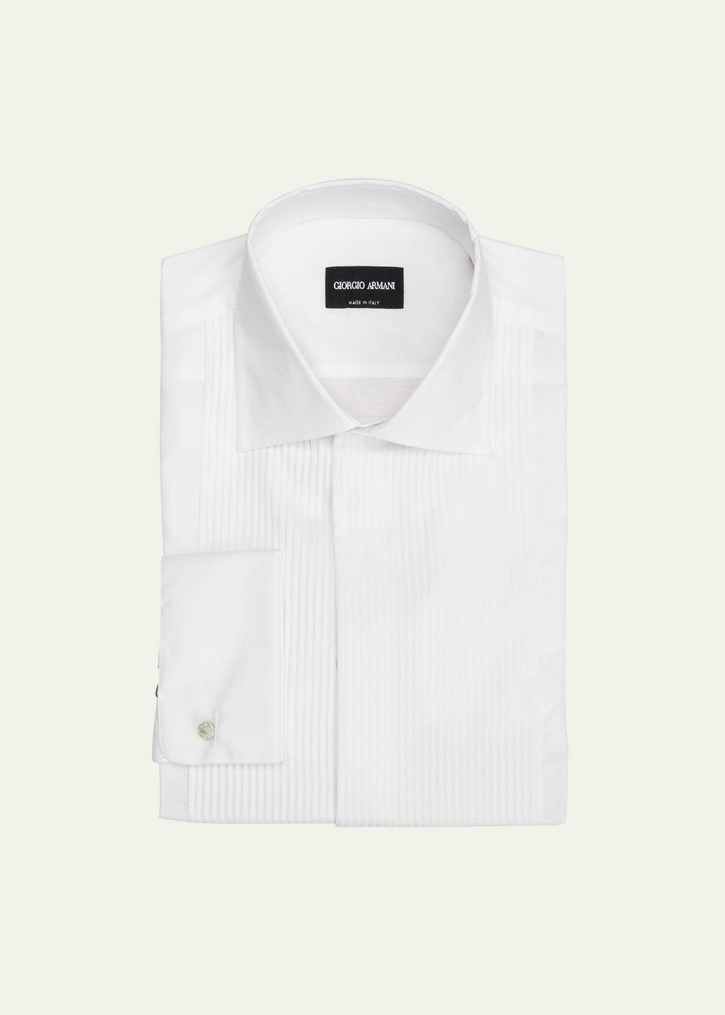 Giorgio Armani Men's Pleated Bib Tuxedo Shirt | Smart Closet