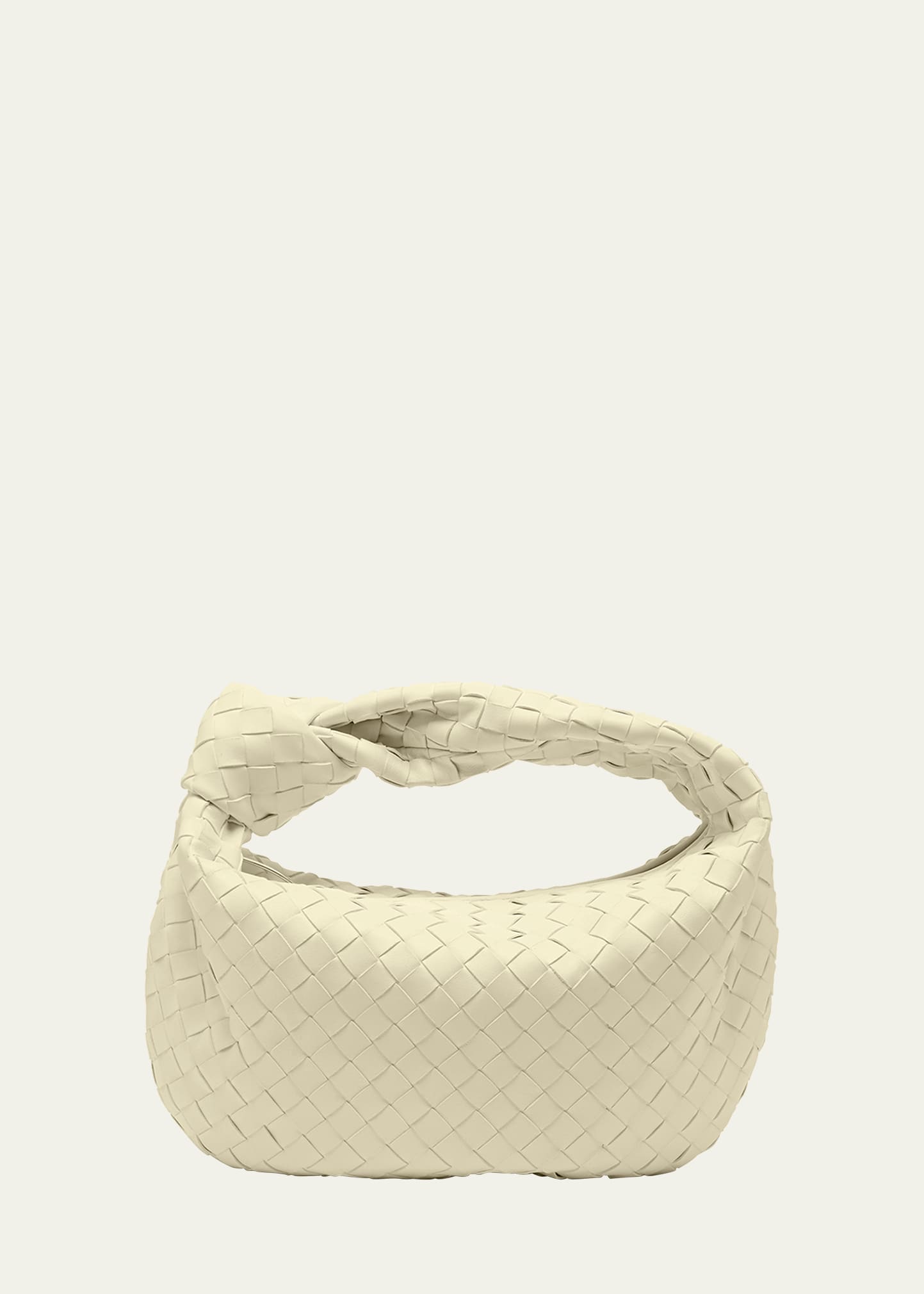 Bottega Veneta Mini Jodie Intrecciato-woven Leather Cross-body Bag In Ice Cream Gold