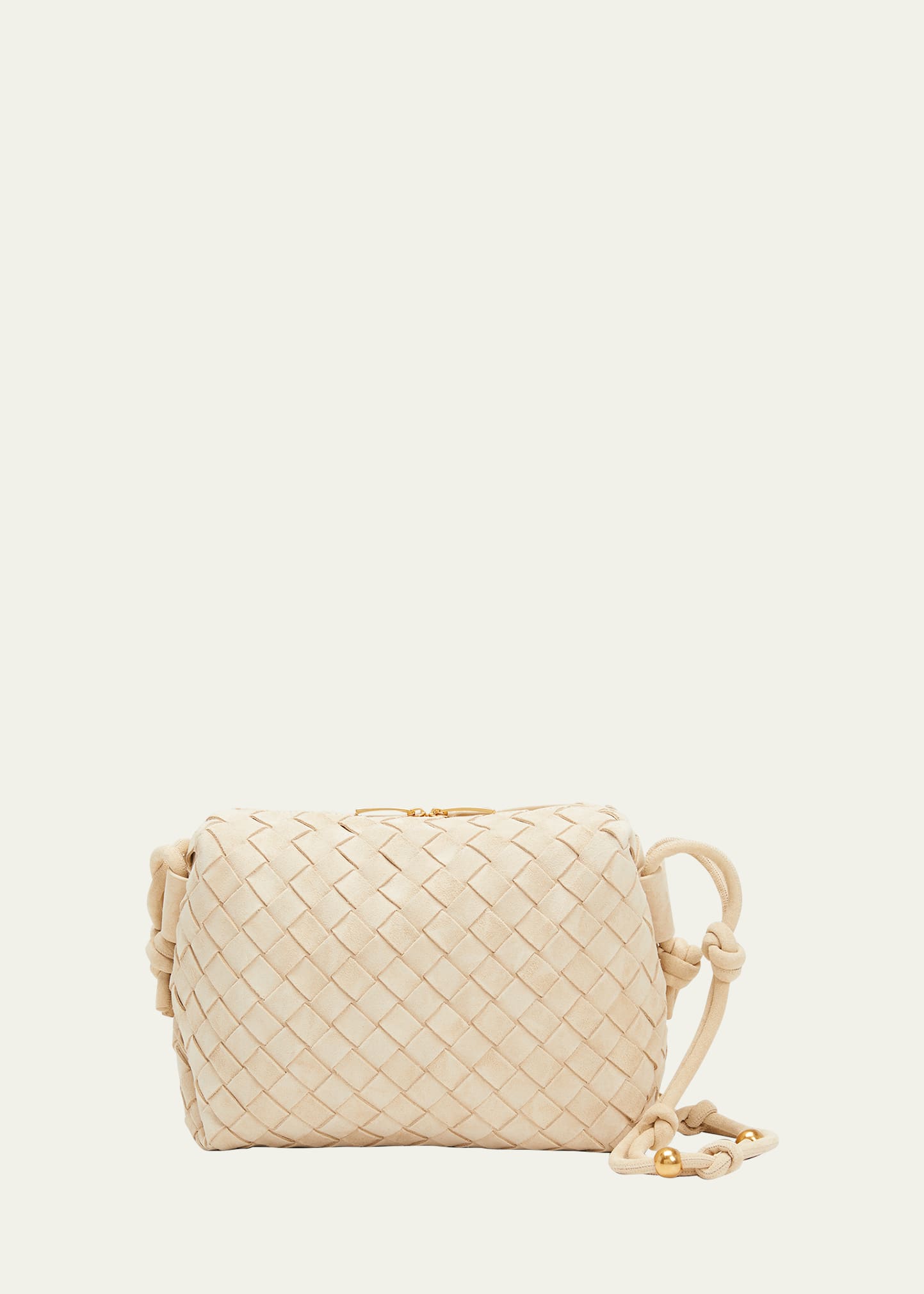 Bottega Veneta Small Clicker Intrecciato Leather Shoulder Bag Porridge
