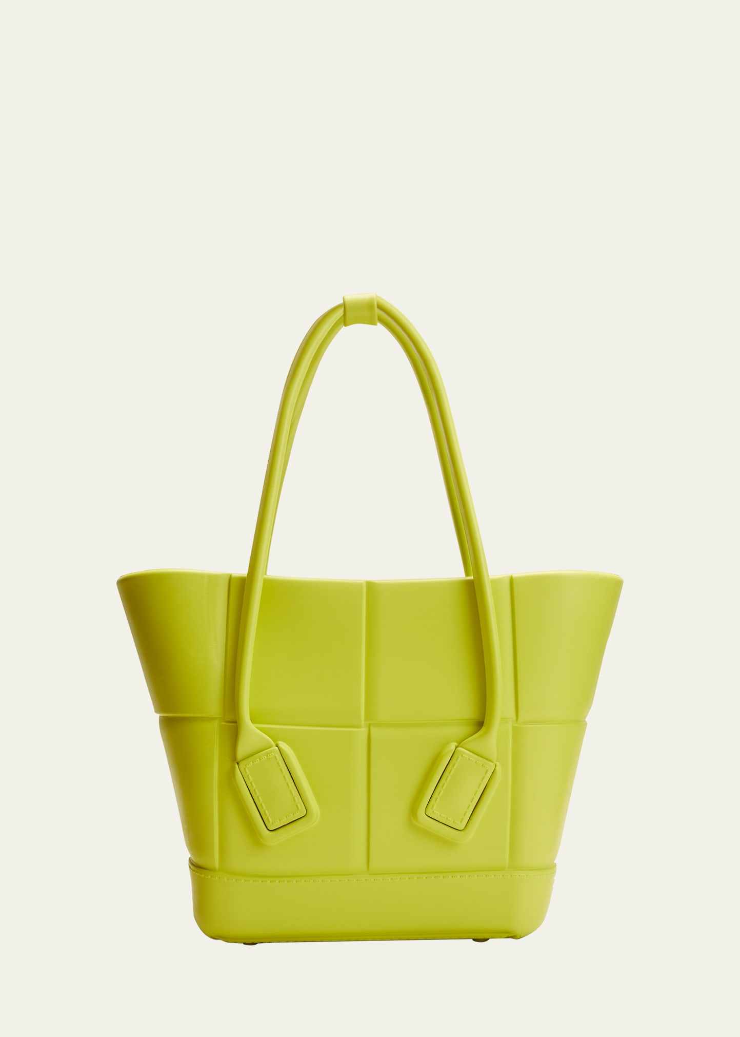 Bottega Veneta Arco Mini Intreccio Matte Rubber Tote Bag In