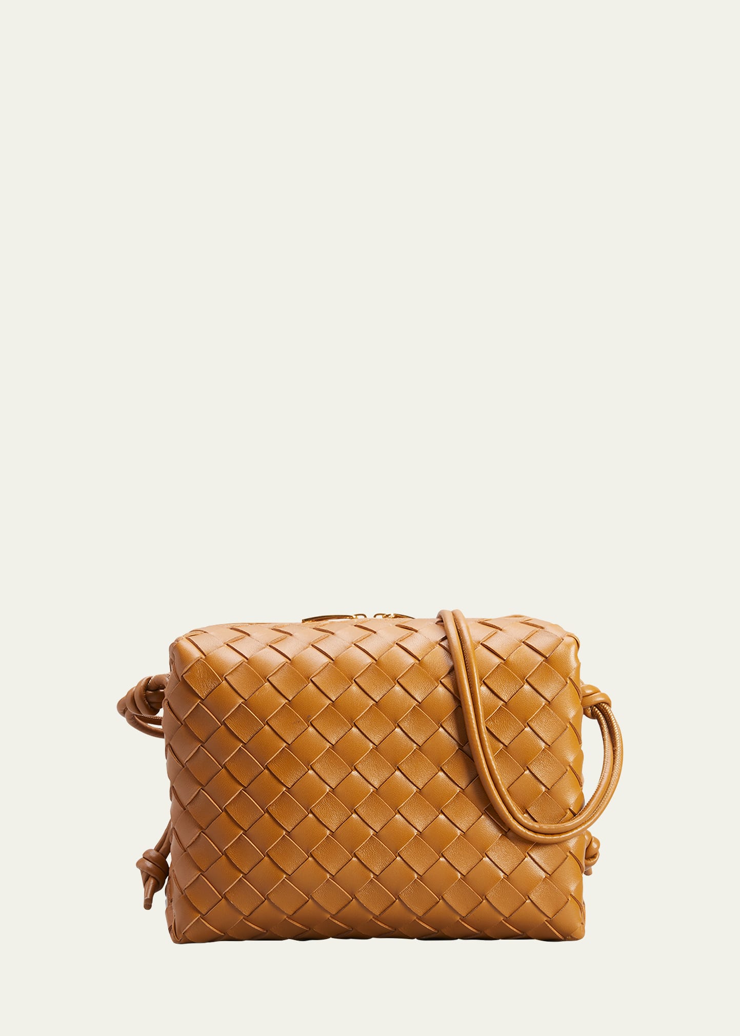 Bottega Veneta Loop Intrecciato Camera Bag Mini Apple Candy in Lambskin  Leather with Gold-tone - US