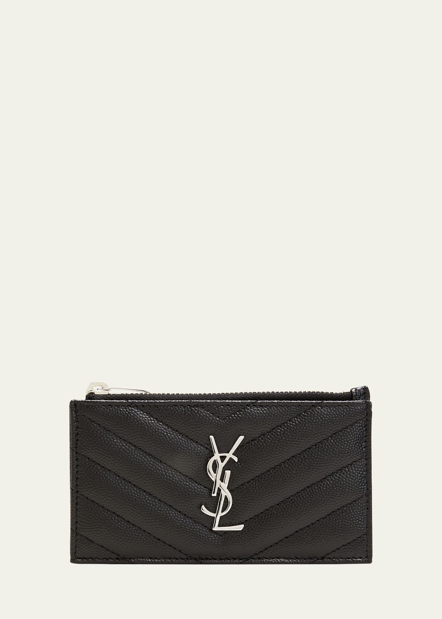 Saint Laurent Fragments YSL Quilted Leather Card Case