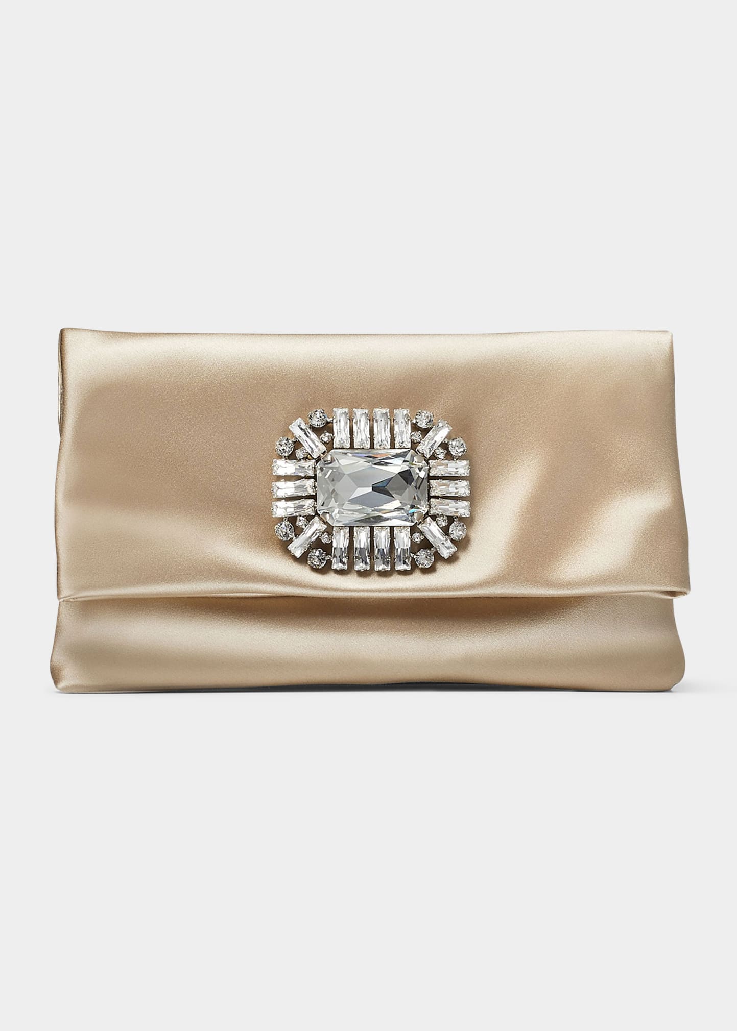 Titania Crystal Satin Clutch Bag