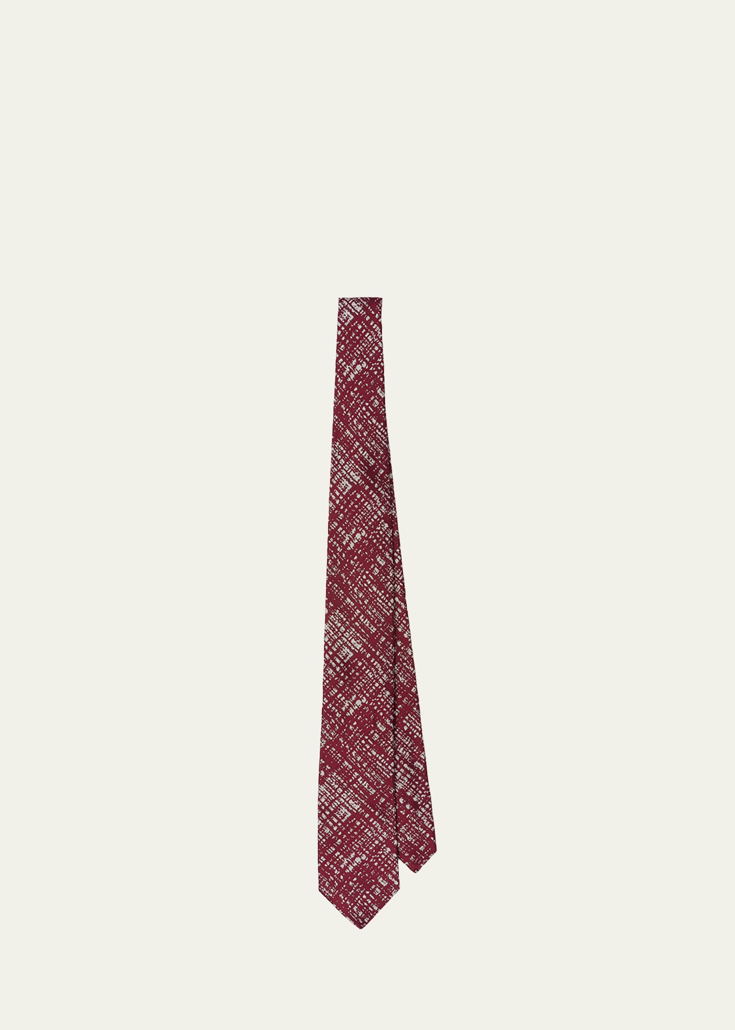 Prada Men's Textured Silk Tie In Amaranto