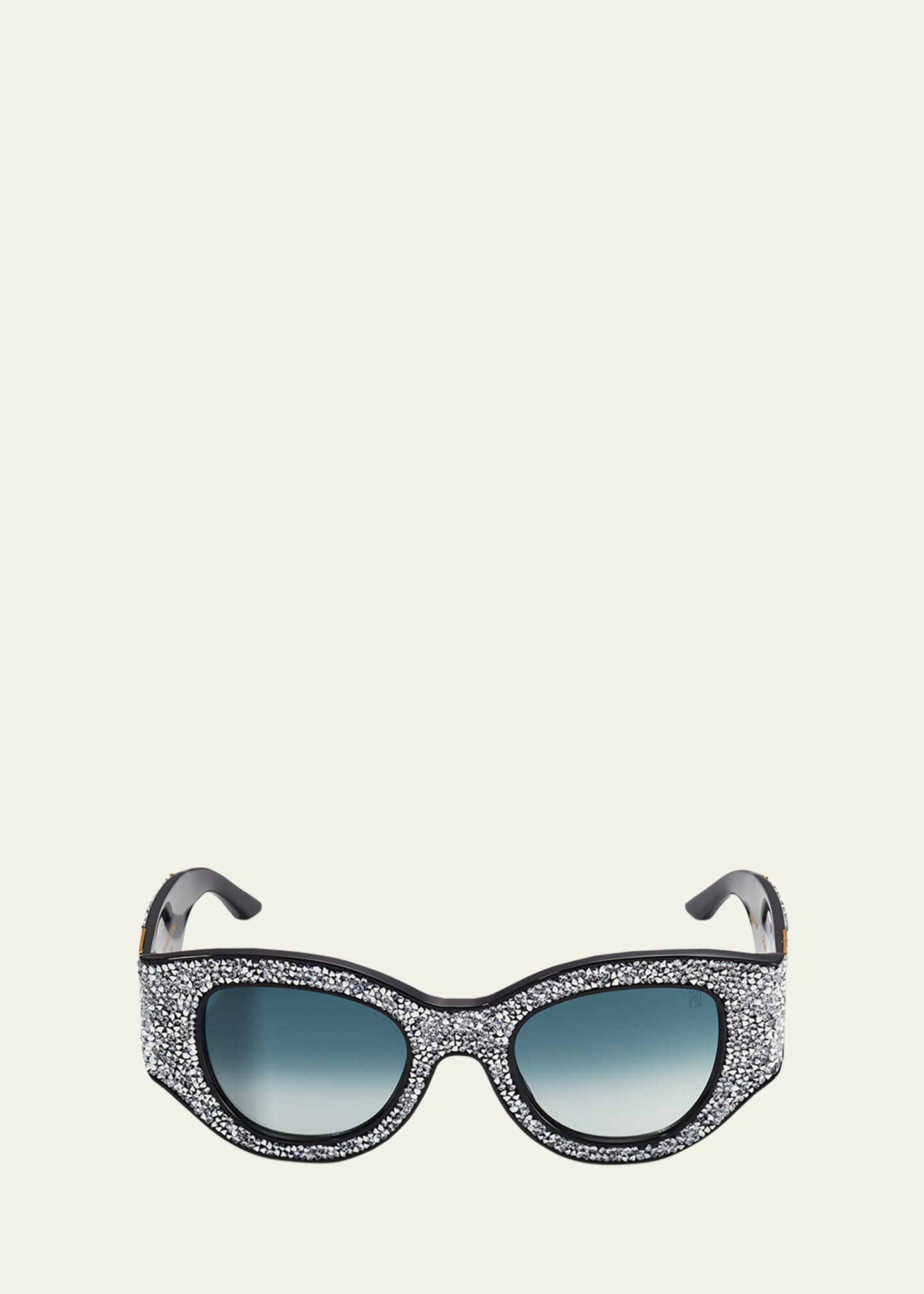 Lucky Goes to Vegas Crystals & Acetate Cat-Eye Sunglasses