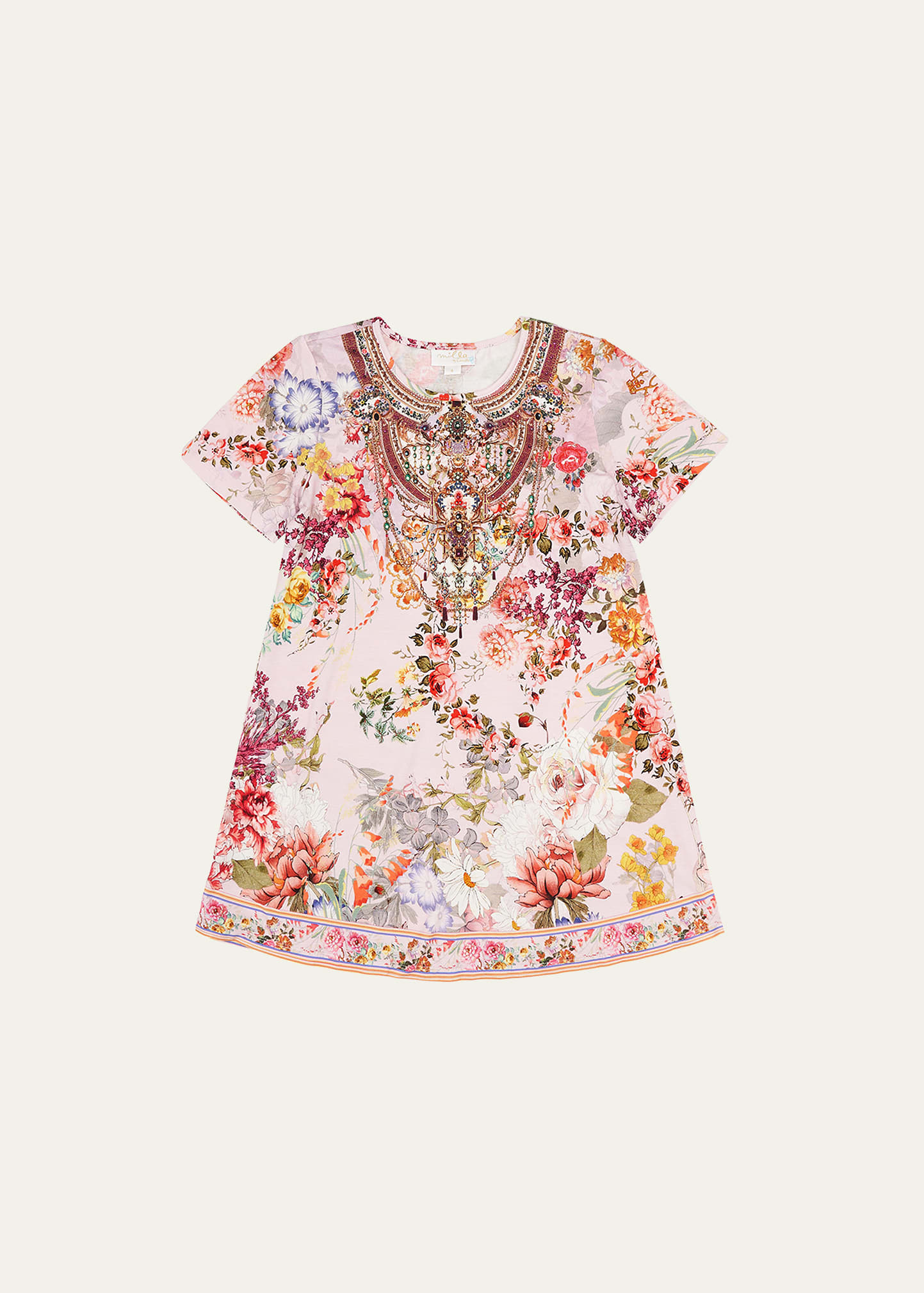 Camilla Kids' Girl's Flower Child T-shirt Dress In Flower Child Flow