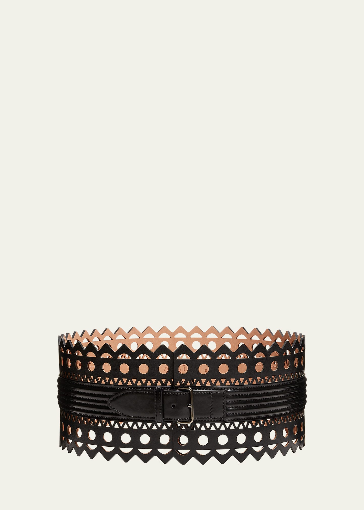 Alaïa Vienne Edition 1992 Corset Leather Belt In Noir