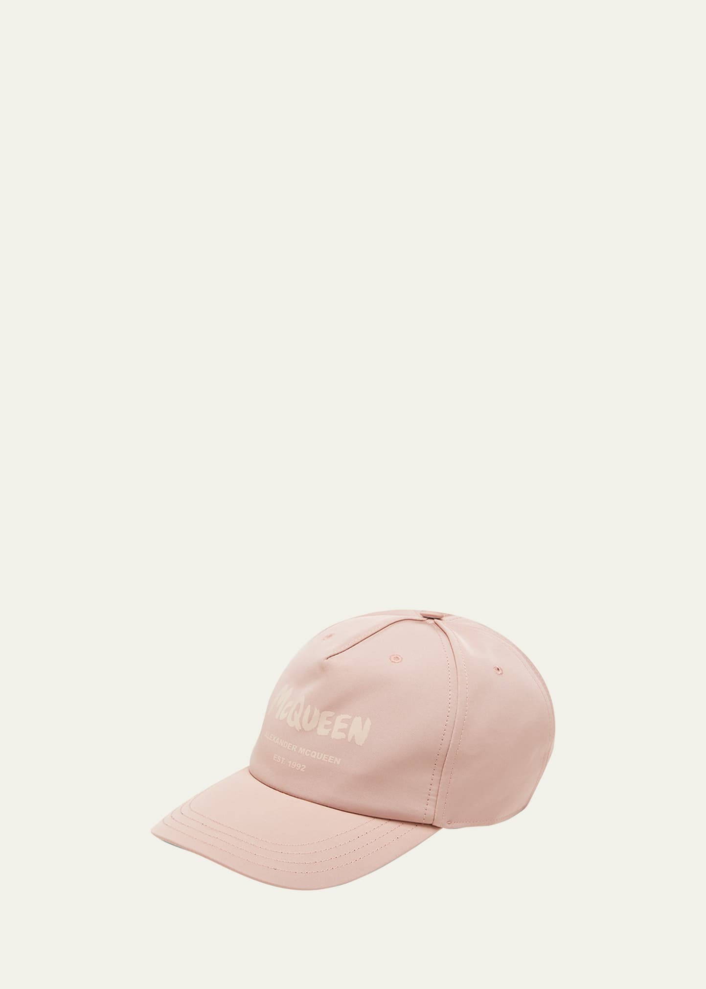 Alexander Mcqueen Men's Graffiti Baseball Hat In Rose