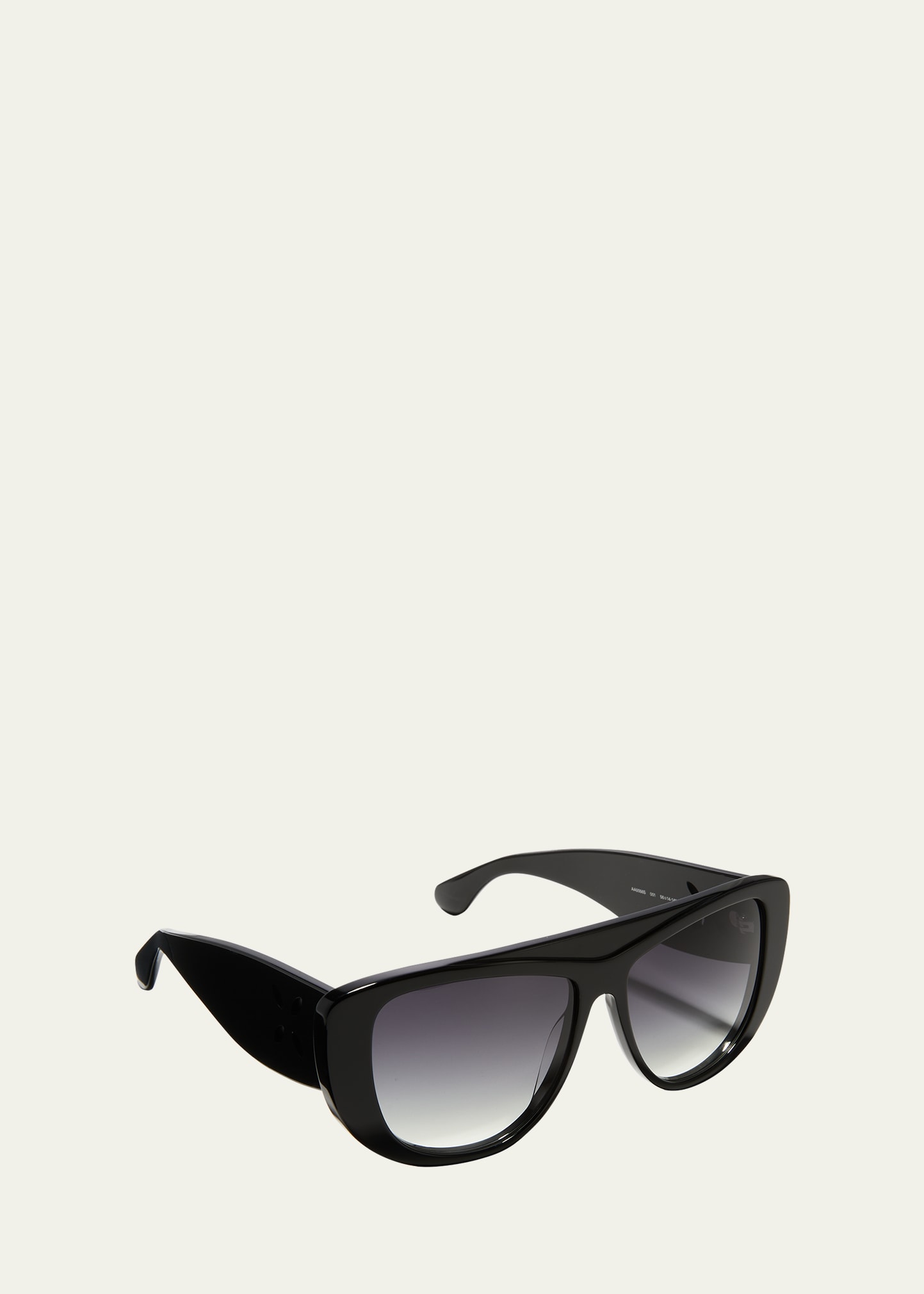 Alaïa Cutout Petal Acetate Cat-eye Sunglasses In 001 Shiny Black