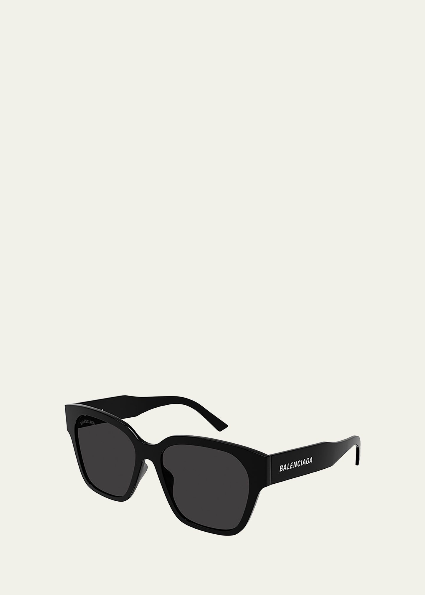 Balenciaga Oversized Square Acetate Sunglasses In Shiny Black