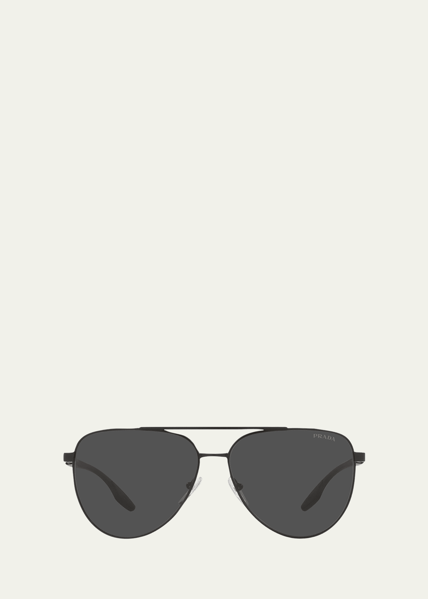 Men's Steel Aviator Logo Sunglasses