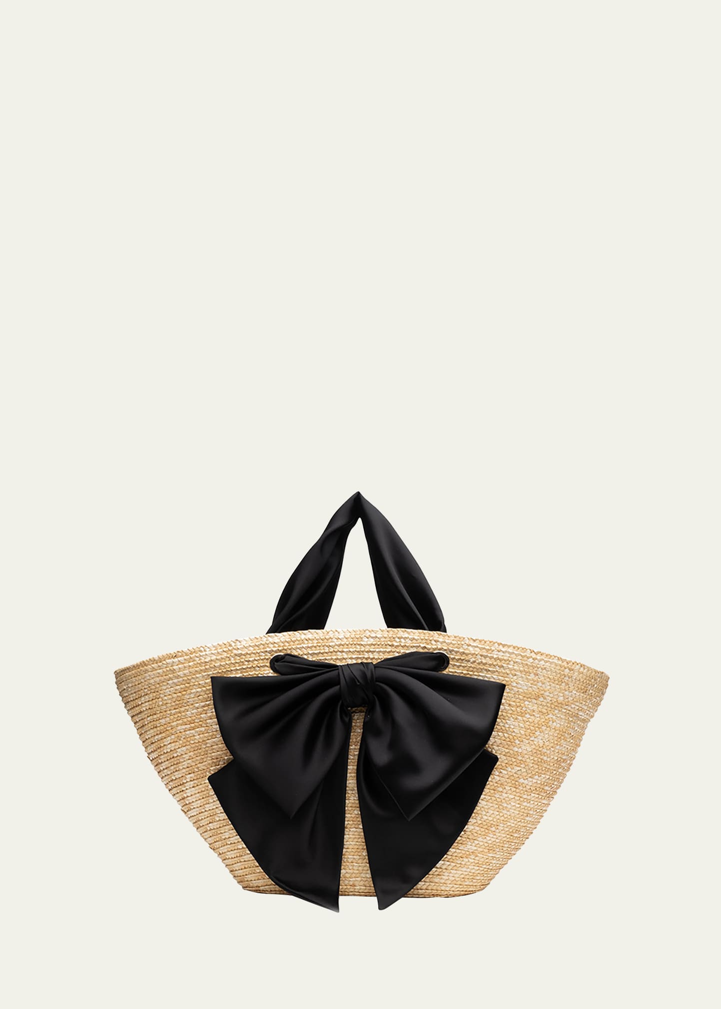 Straw Bow Tote Bag