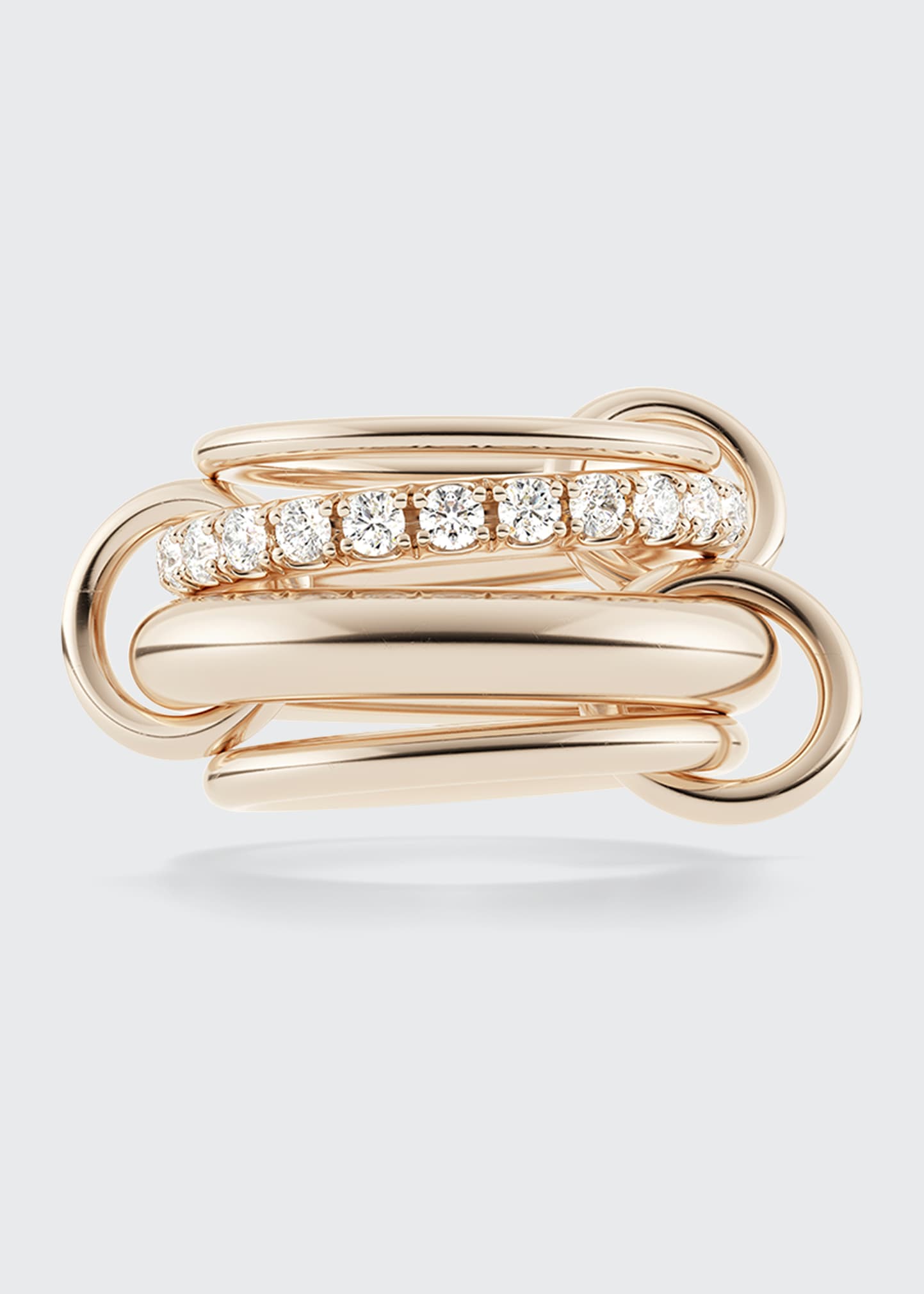Luna Rose 4-Link Ring with Diamonds