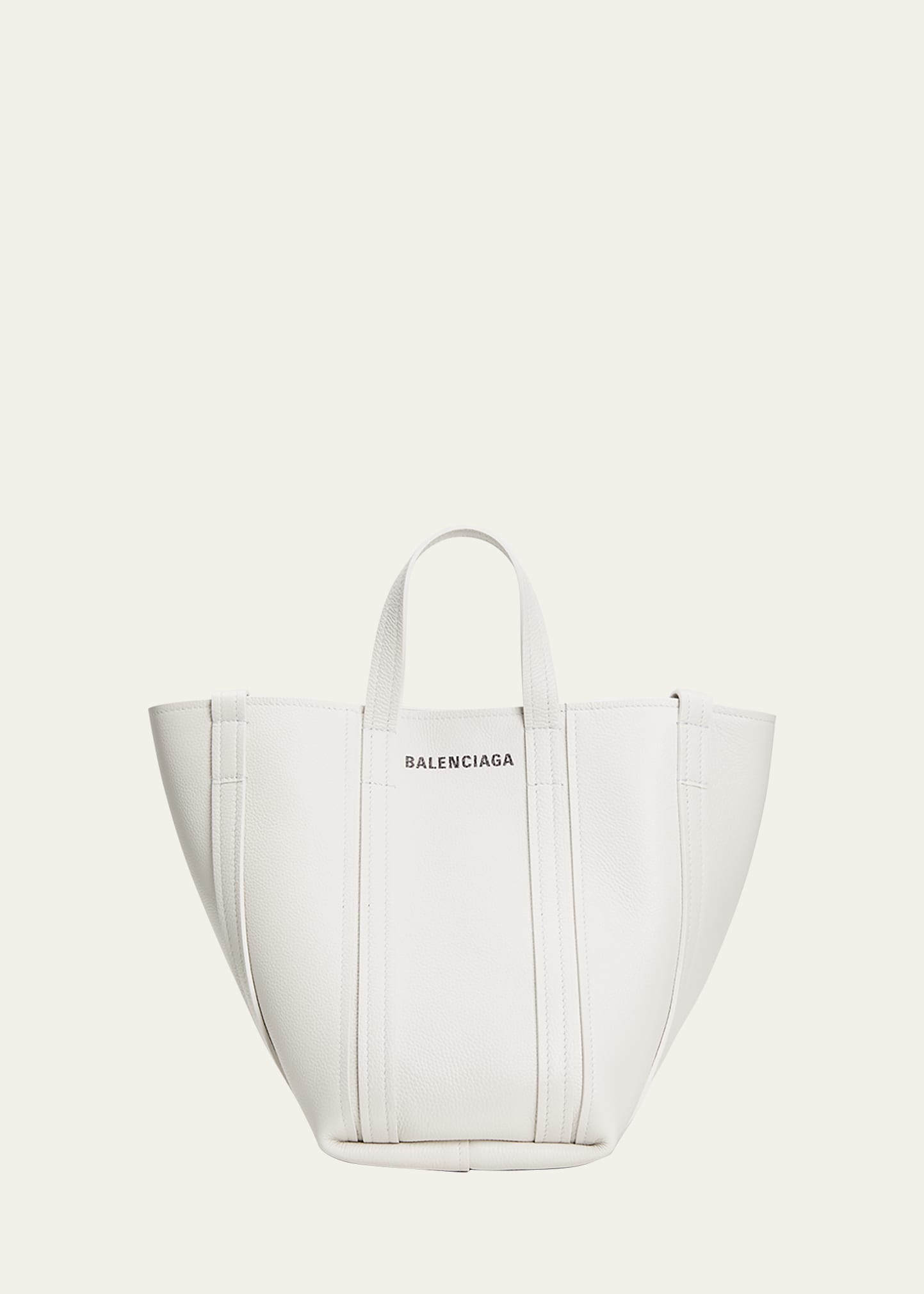 Balenciaga Everyday Small North-south Tote Bag In White/black
