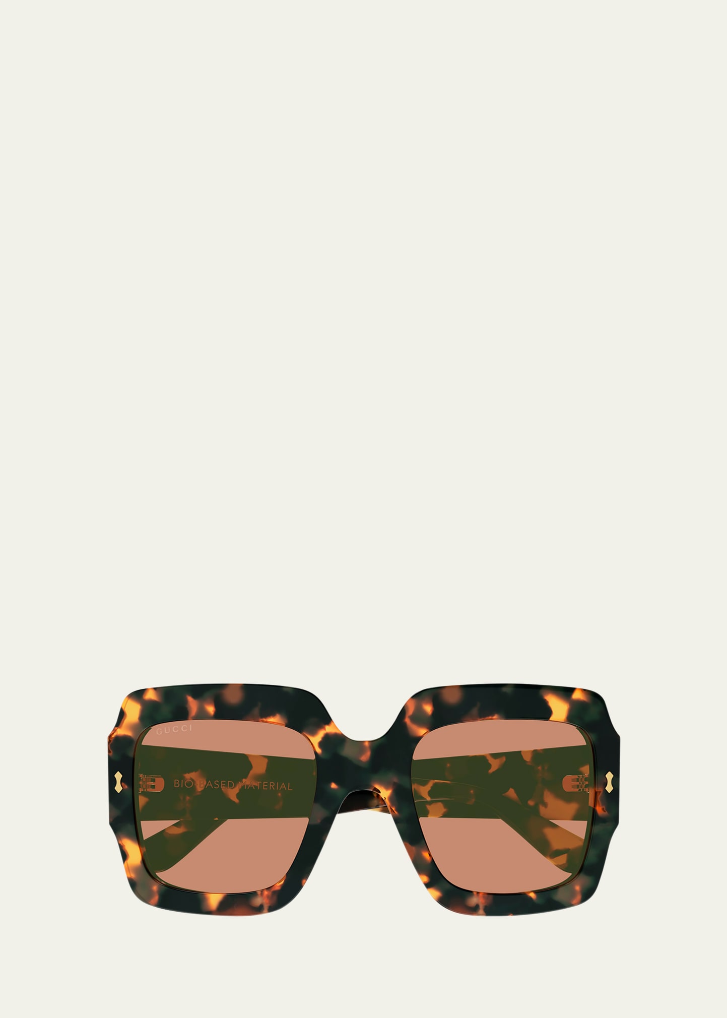 Gucci Gradient Rectangle Acetate Sunglasses In Shiny Green