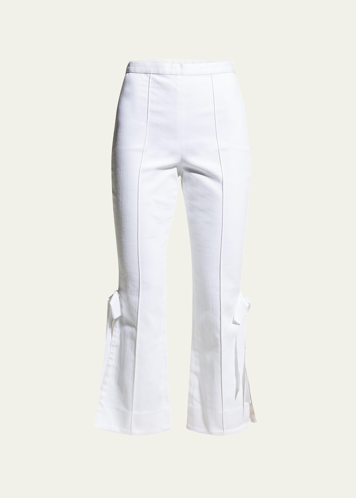 Shop Cinq À Sept Lou Denim Pants With Ties In White