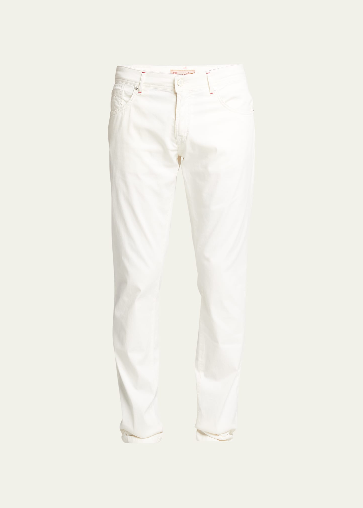 Marco Pescarolo Men's Garment-dyed Wool Pants In White