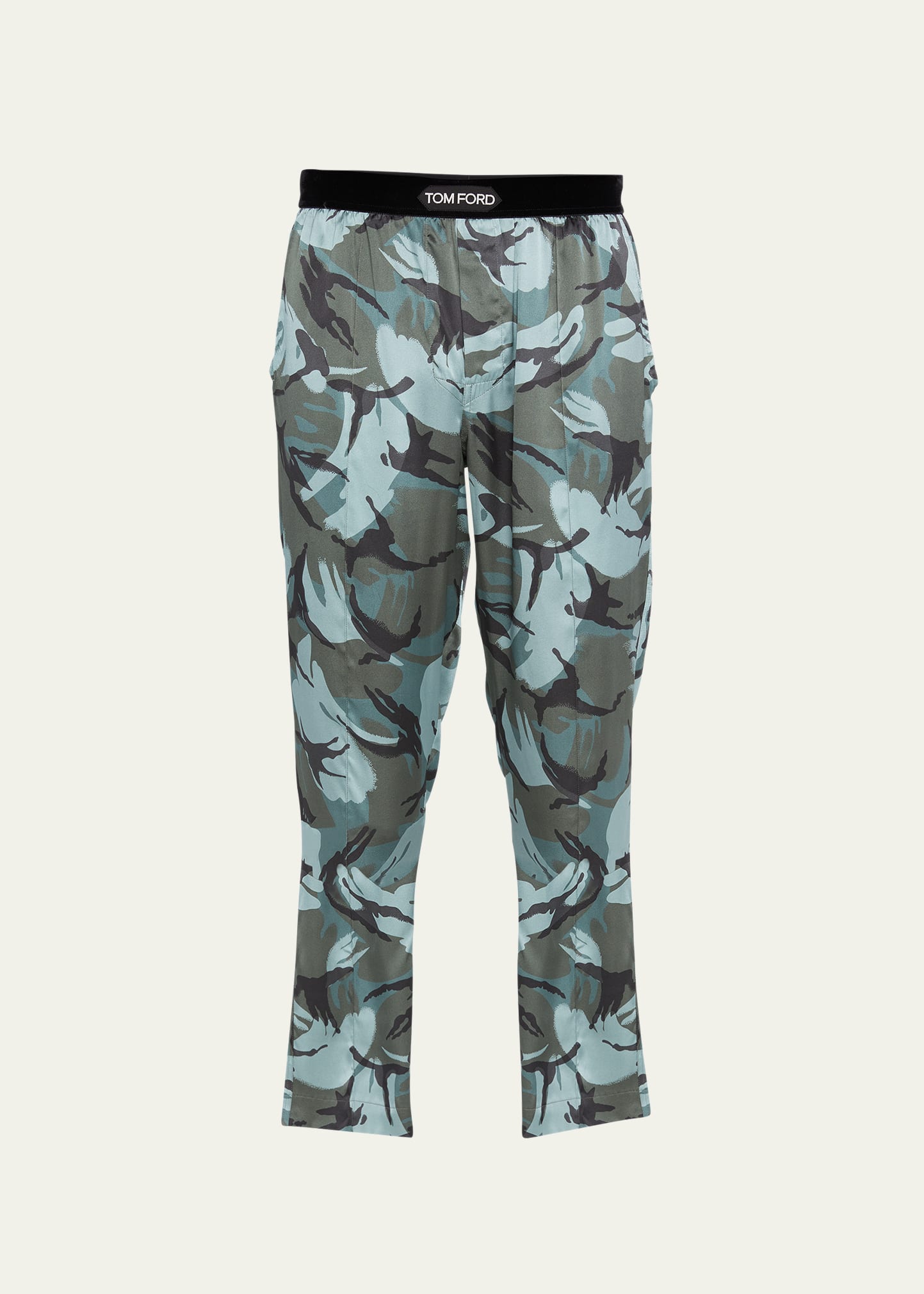 Tom Ford Men's Silk Pajama Pants In Aquarell