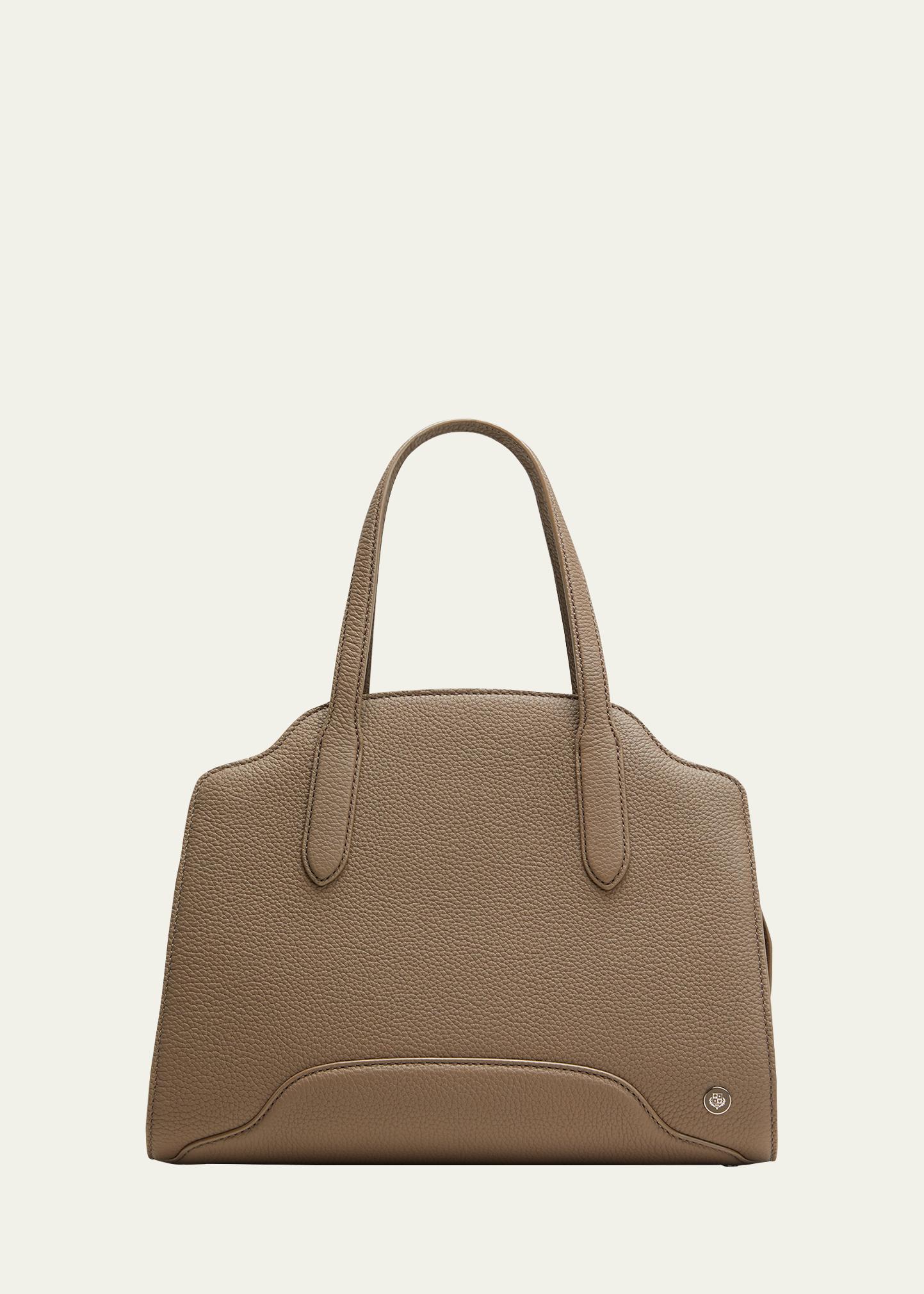 Loro Piana Sesia Grained Calfskin Satchel Bag | Smart Closet